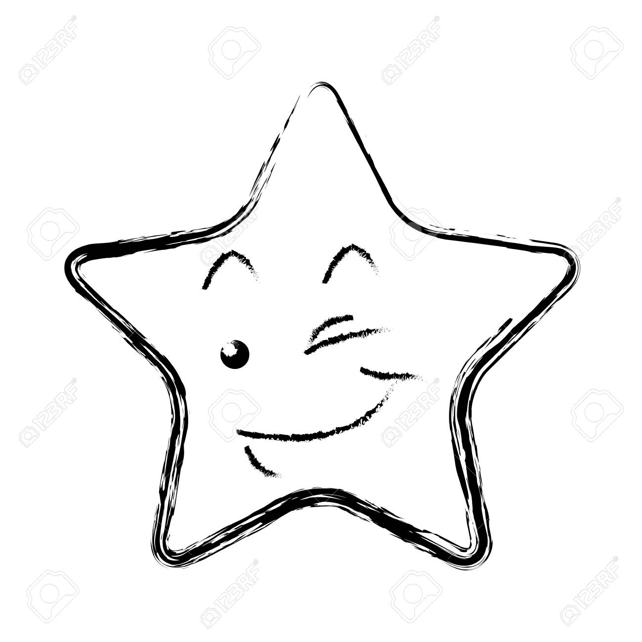 星の面白いキャラ絵文字画像ベクトル イラストのイラスト素材 ベクタ Image