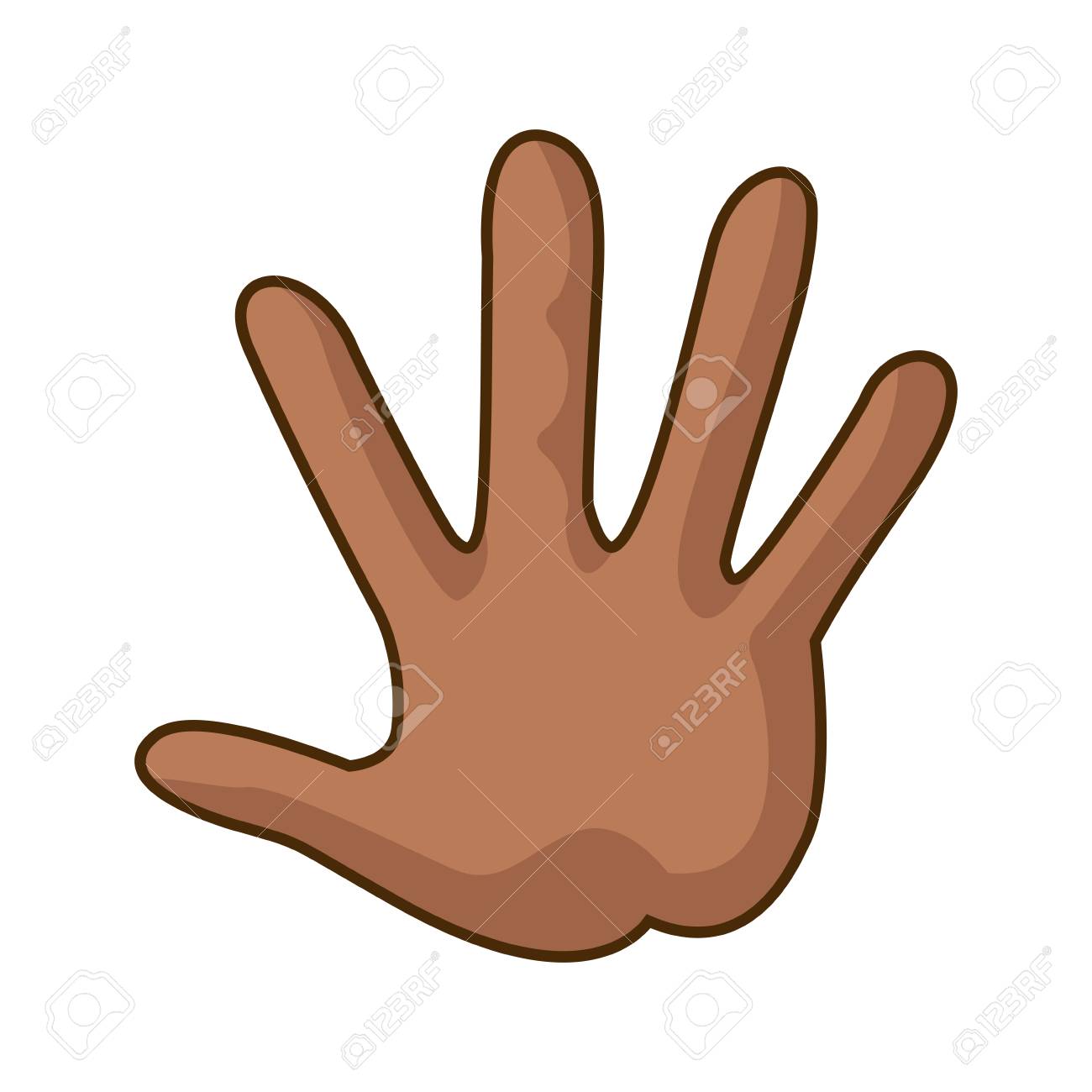 Cartoon Hand Showing The Five Fingers Vector Illustration Royalty Free Cliparts Vectors And Stock Illustration Image 79650600