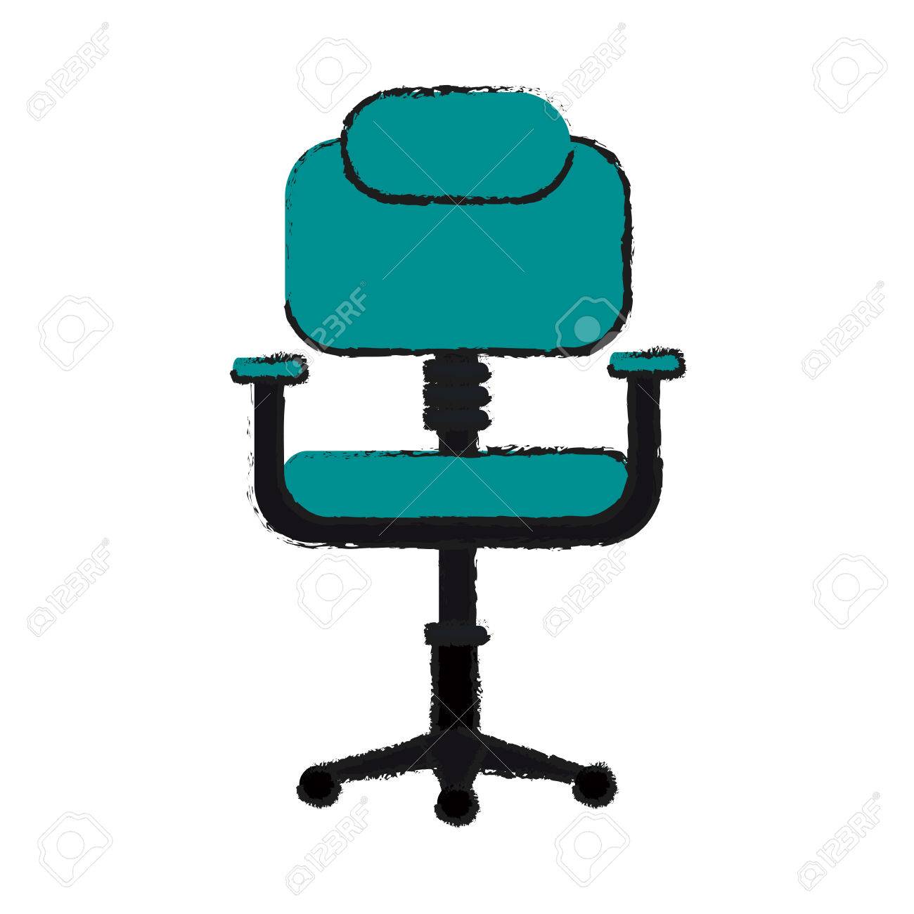 Chaise Bureau Dessiner Illustration Vecteur Icone Design Graphique Clip Art Libres De Droits Vecteurs Et Illustration Image 80059854
