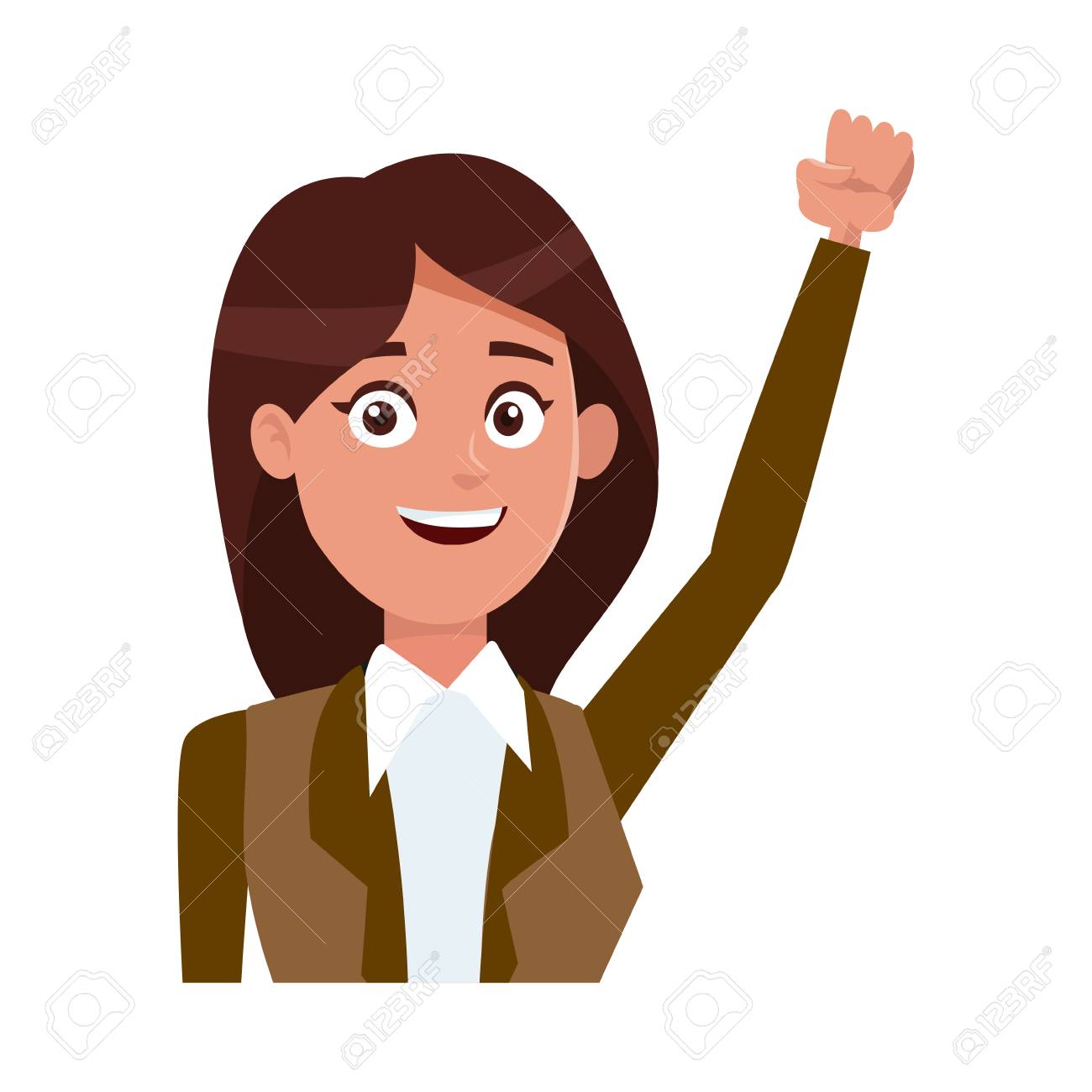 キャラ女性政治家立っている身に着けているスカート ベクトル イラスト のイラスト素材 ベクタ Image