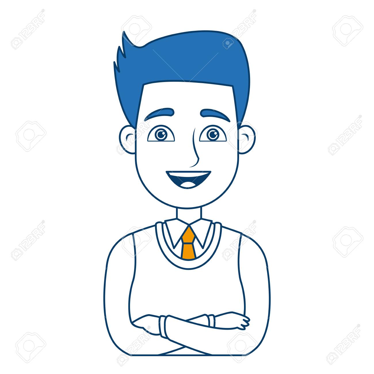 Cartoon Portrait Man Business Work Professional Vector Illustration Royalty Free Cliparts Vectors And Stock Illustration Image 80318057