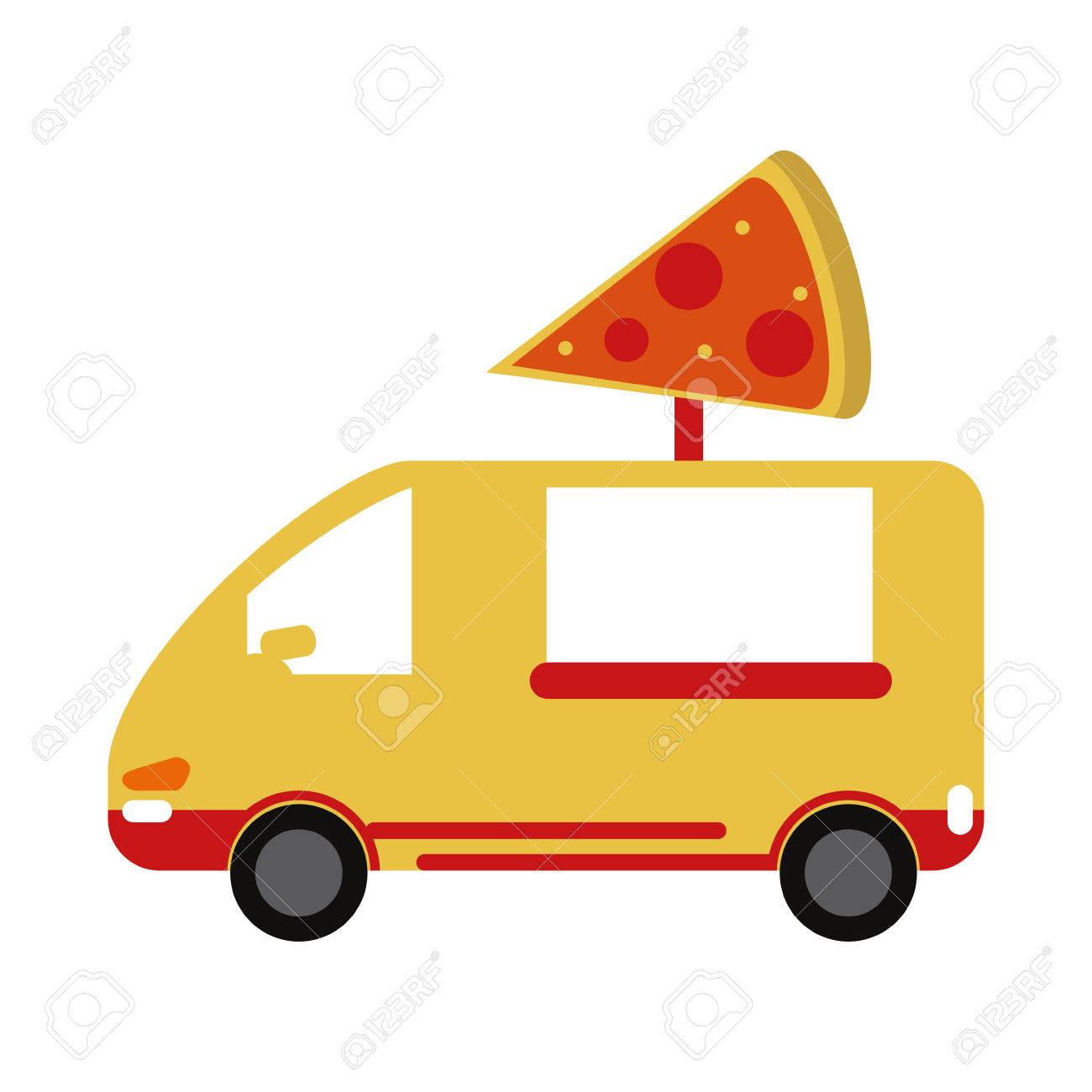 Pizza domicile fast food icon Pizza domicile fast food icon