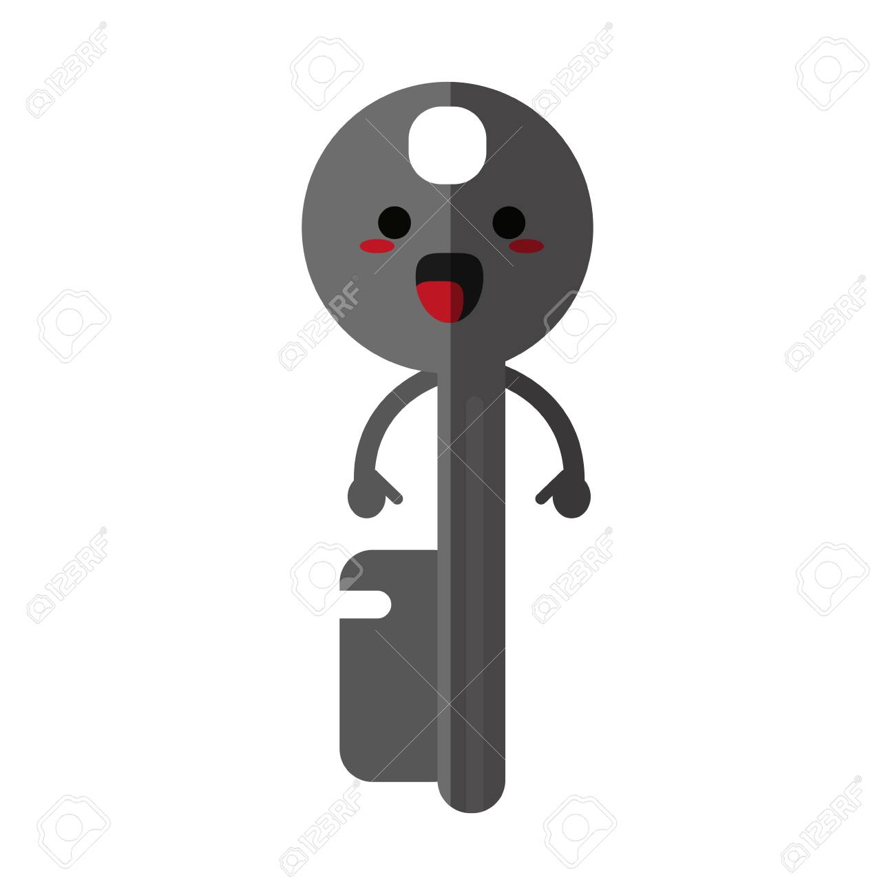 Kawaii Key Icon Image Vector Illustration Design Royalty Free Cliparts Vectors And Stock Illustration Image