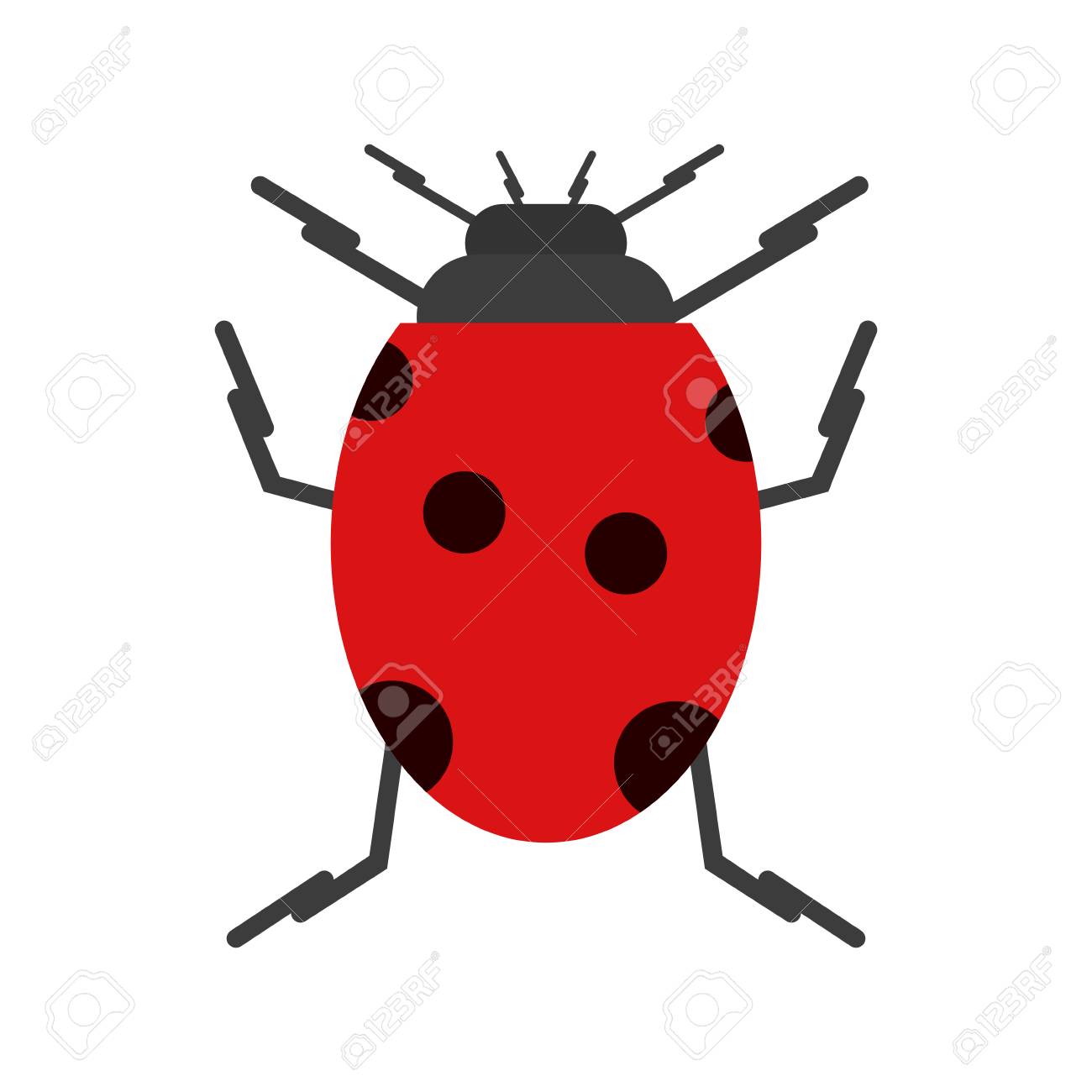 てんとう虫昆虫アイコン画像ベクトル イラスト デザインのイラスト素材 ベクタ Image