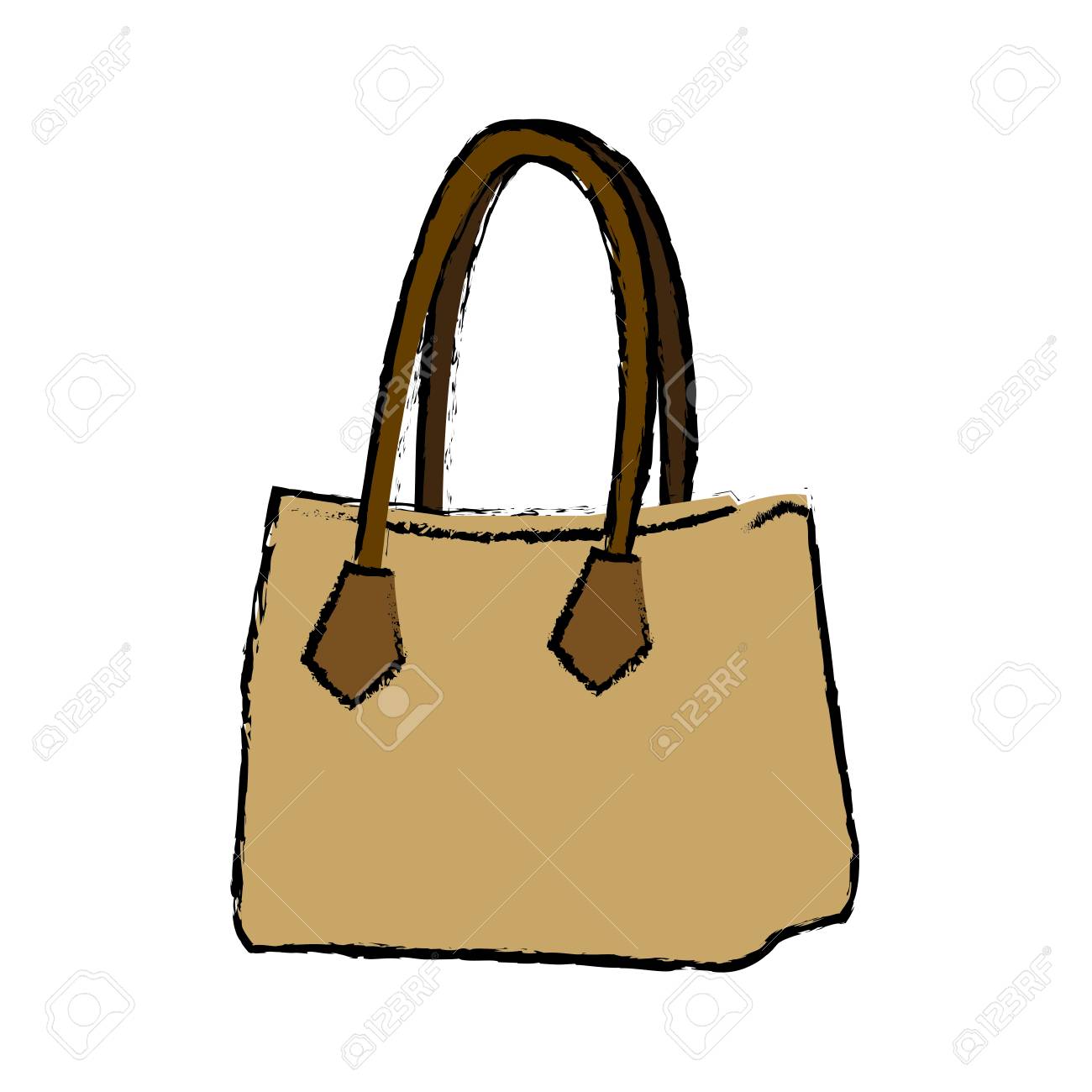 Élégante Dessin Main Mode À Féminine Sac Illustration Vectorielle OPXuTwZik