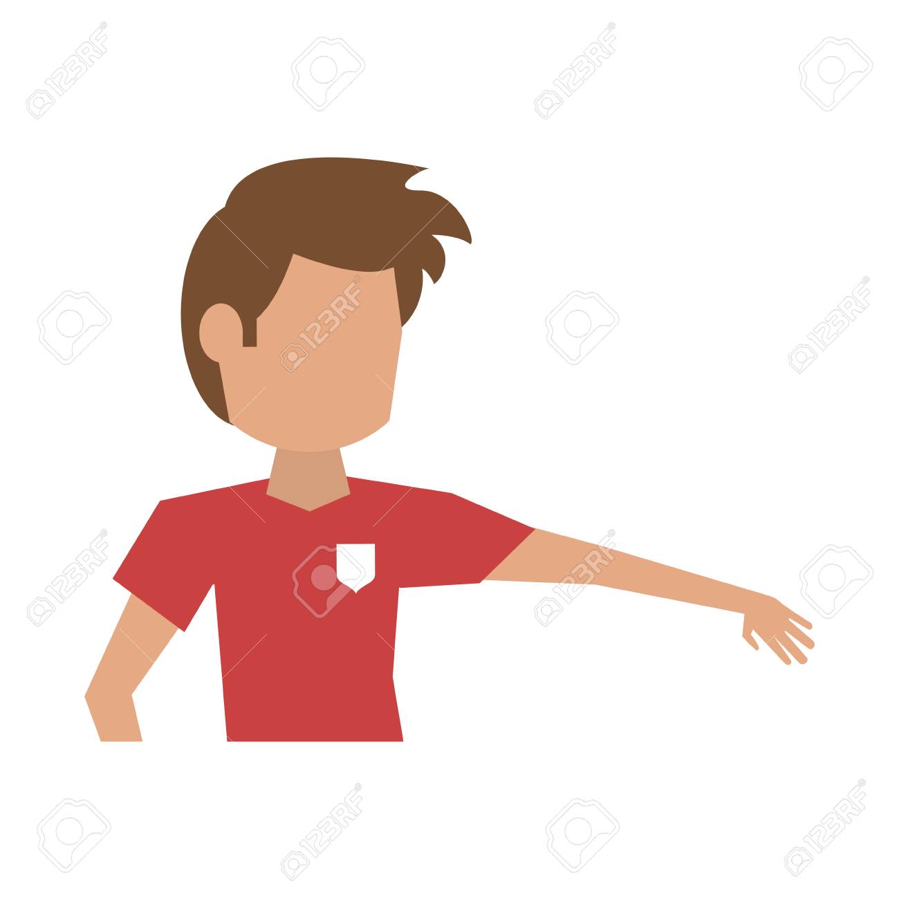 man moving arm fitness avatar icon image vector illustration