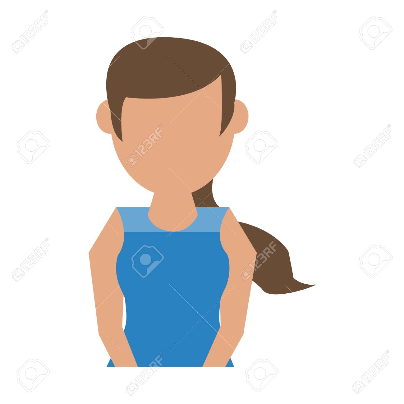 woman in sports outfit fitness avatar icon image vector illustration