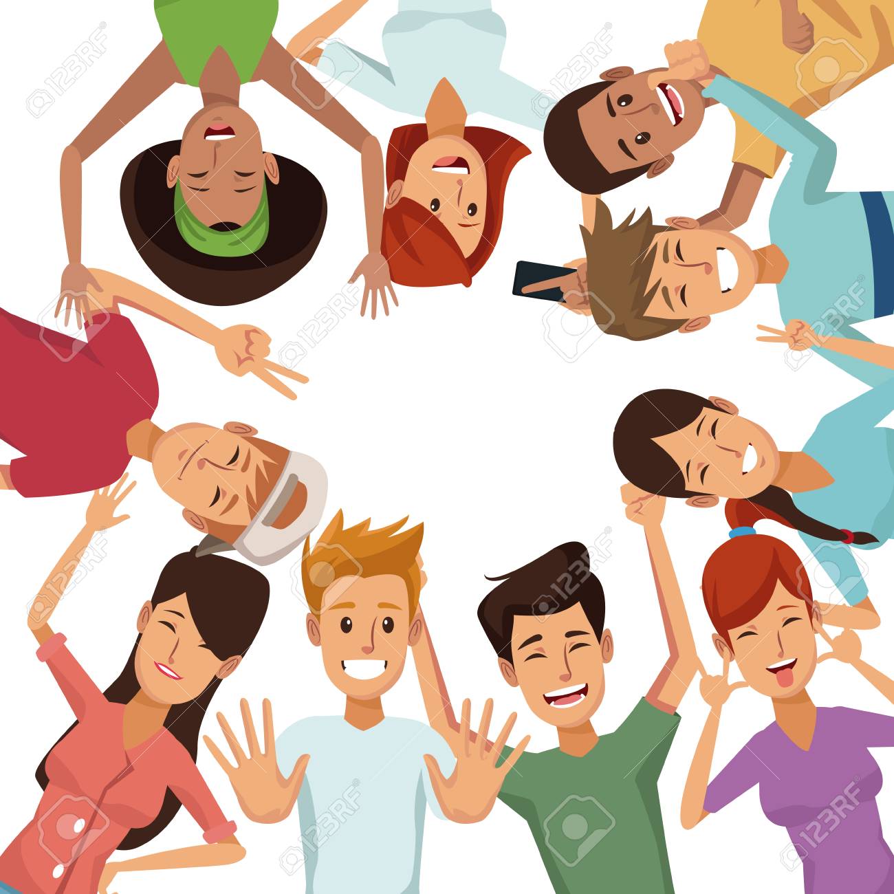 white background with colorful group of friends posing vector illustration - 82032946 white background with colorful group of friends posing vector illustration - 82032946