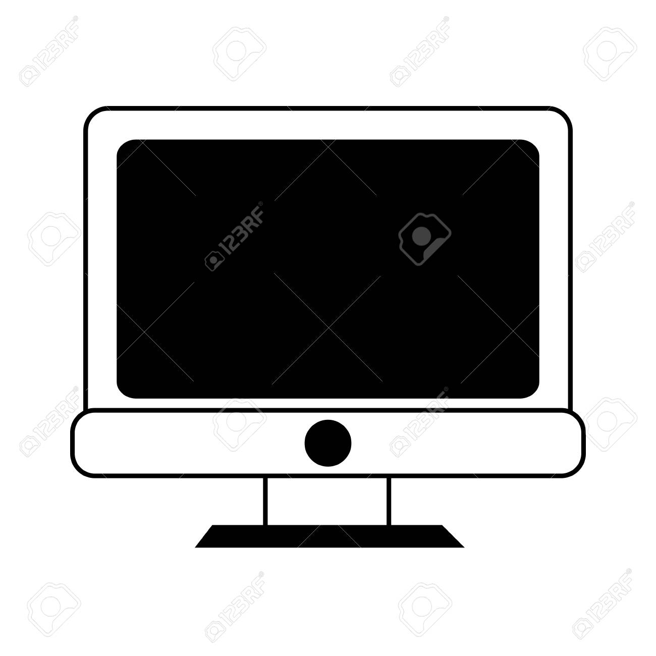 コンピューター モニターのアイコン画像ベクトル イラスト デザインの