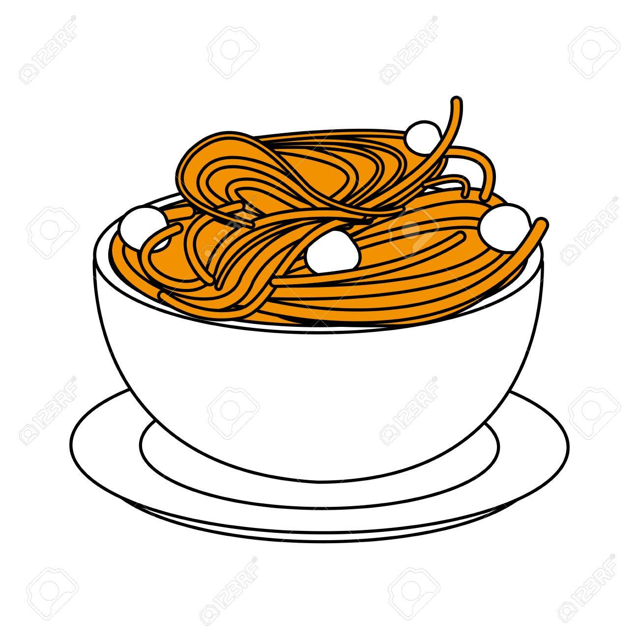 おいしいイタリアン パスタ アイコン ベクトル イラスト グラフィック デザインのイラスト素材 ベクタ Image