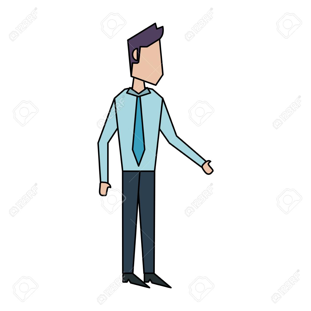 話のビジネスマンおよび移動のアバター アイコン画像ベクトル イラスト デザインのイラスト素材 ベクタ Image