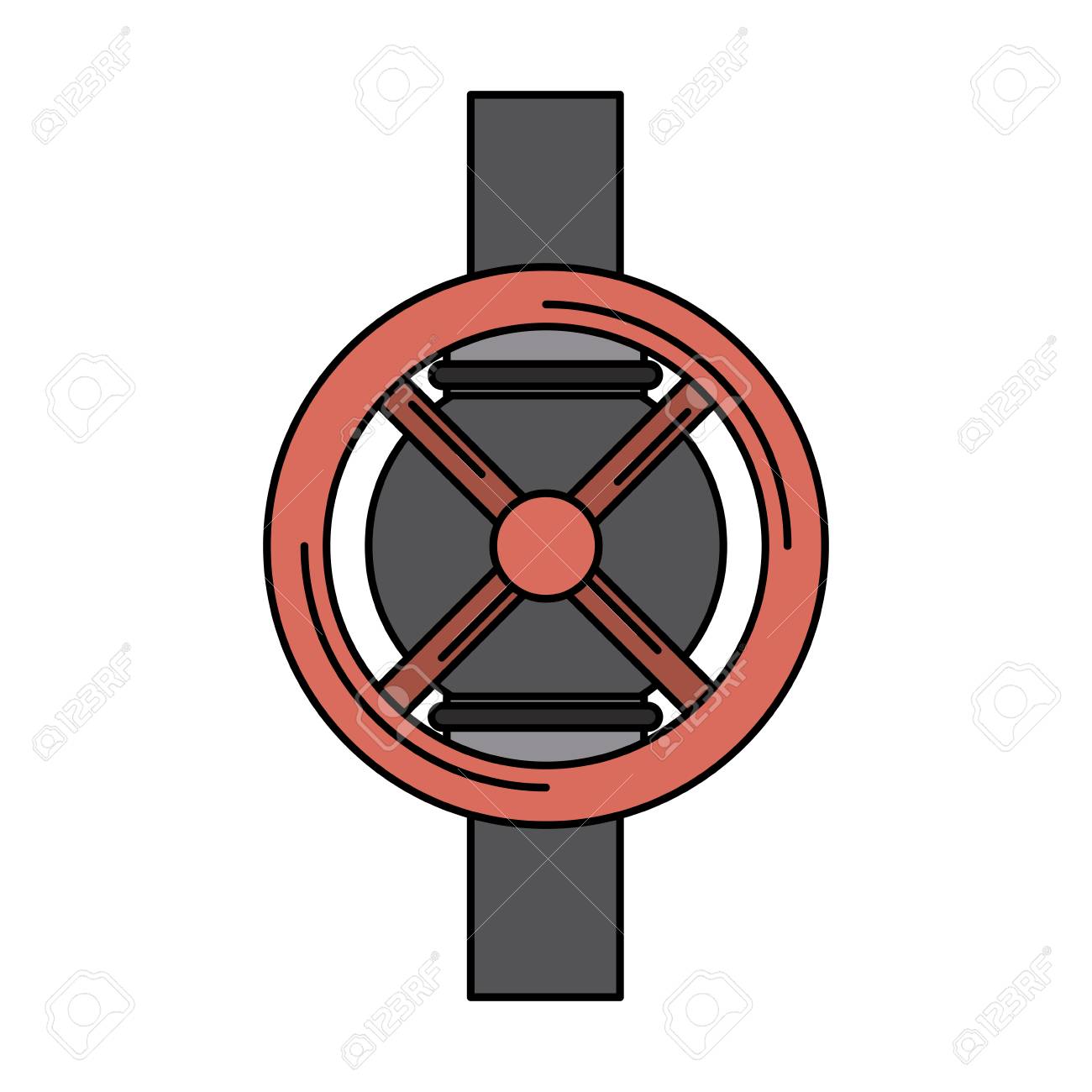 バルブとパイプ アイコン画像ベクトル イラスト デザインのハンドル のイラスト素材 ベクタ Image