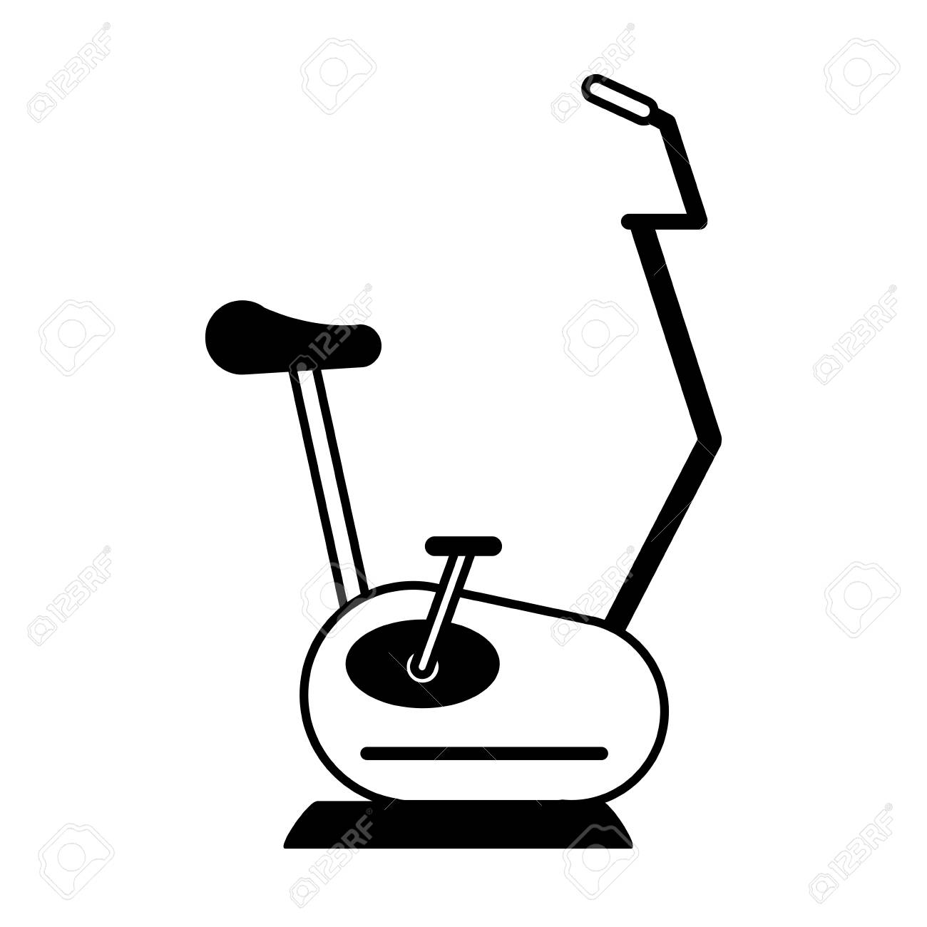 Spinning Or Stationary Bike Fitness Icon Image Vector Illustration Design Black And White Stock Spinning Or Stationary Bike Fitness Icon Image Vector Illustration Design Black And White Stock