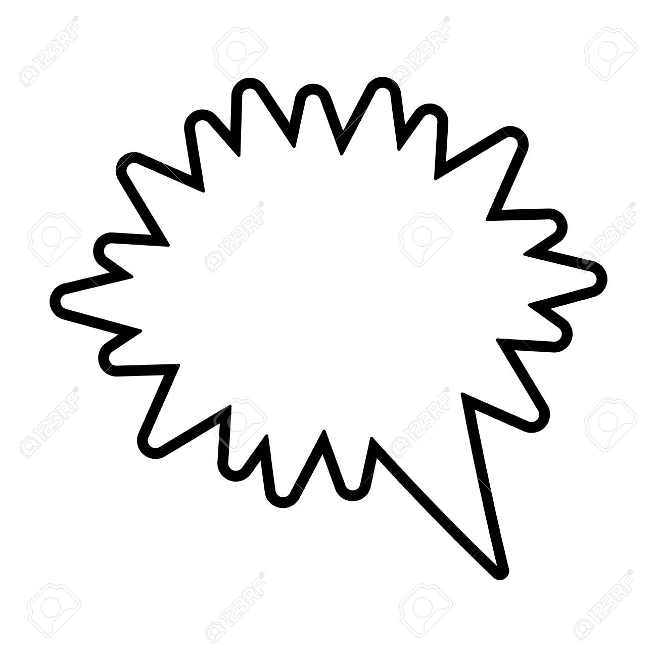 フラット線吹き出し白い背景ベクトル図で未塗装のイラスト素材 ベクタ Image