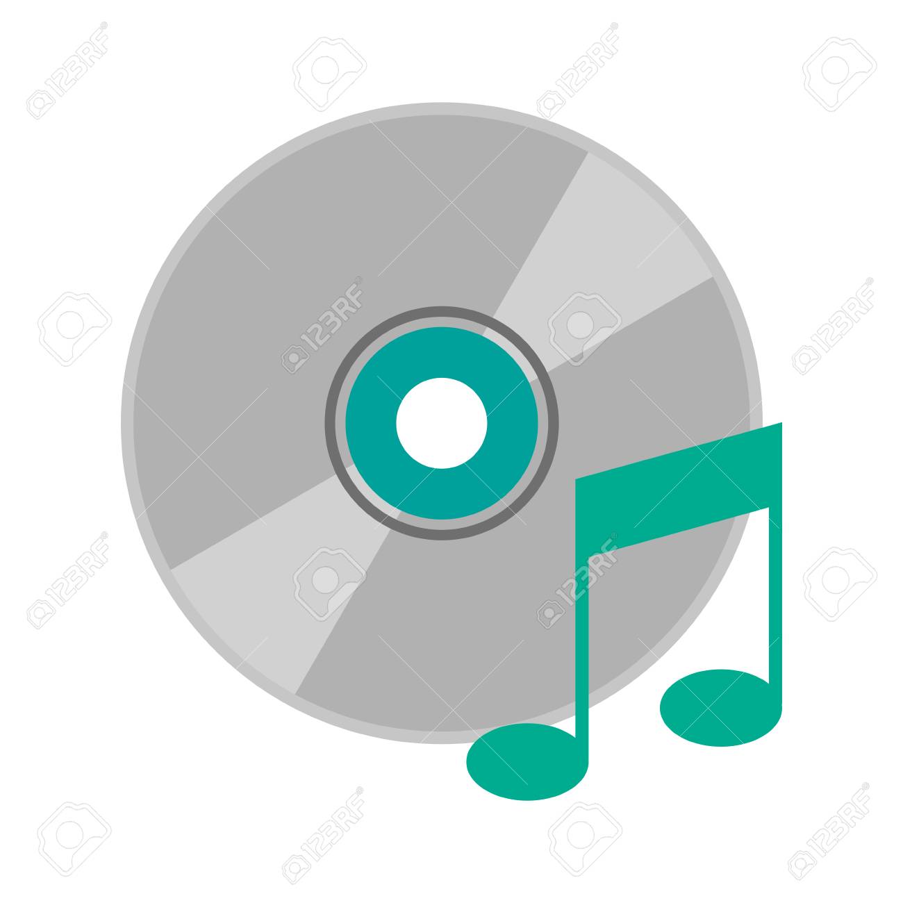 Cd With Quaver Or Eight Note Music Icon Image Vector Illustration Design Royalty Free Cliparts Vectors And Stock Illustration Image