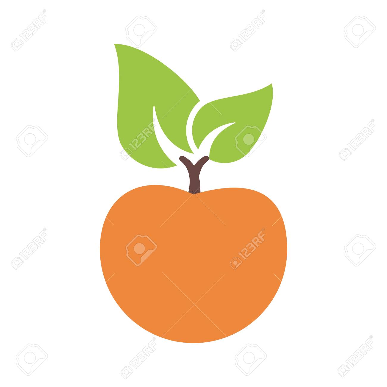 ピーチやアプリコットのアイコン画像ベクトル イラスト デザインのイラスト素材 ベクタ Image