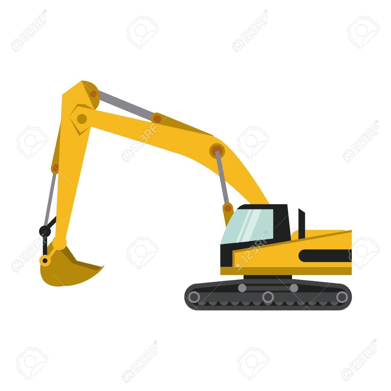 バックホー建設重機アイコン画像ベクトル イラスト デザイン のイラスト素材 ベクタ Image