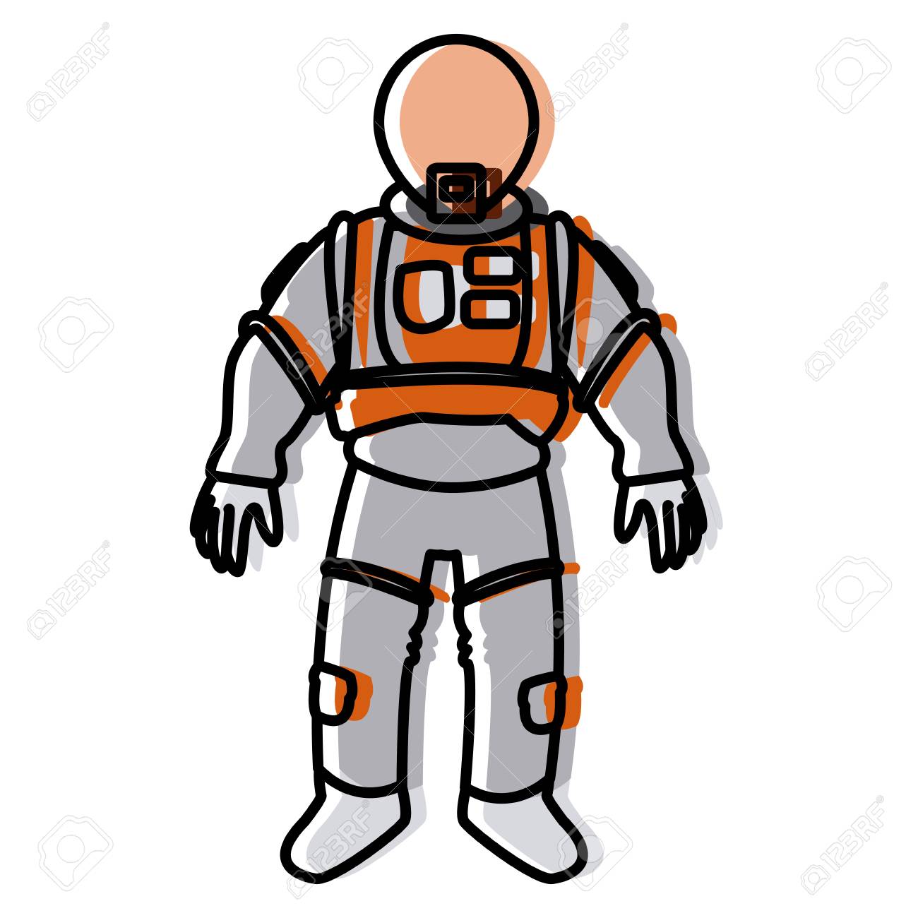 宇宙服のヘルメットが宇宙飛行士のベクトル図の保護 のイラスト素材 ベクタ Image