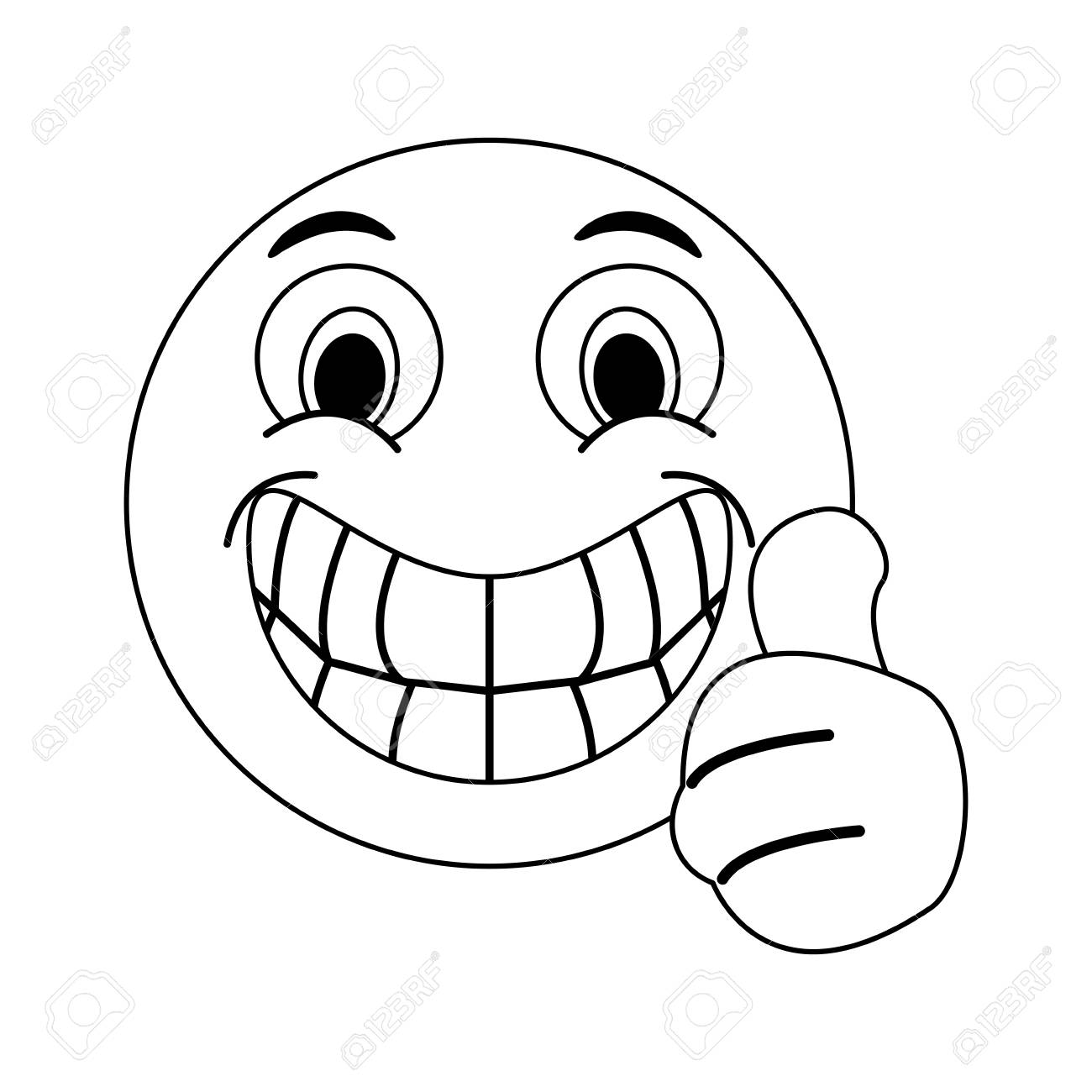 happy thumb up emoji instant messaging icon image vector thumbs up emoji