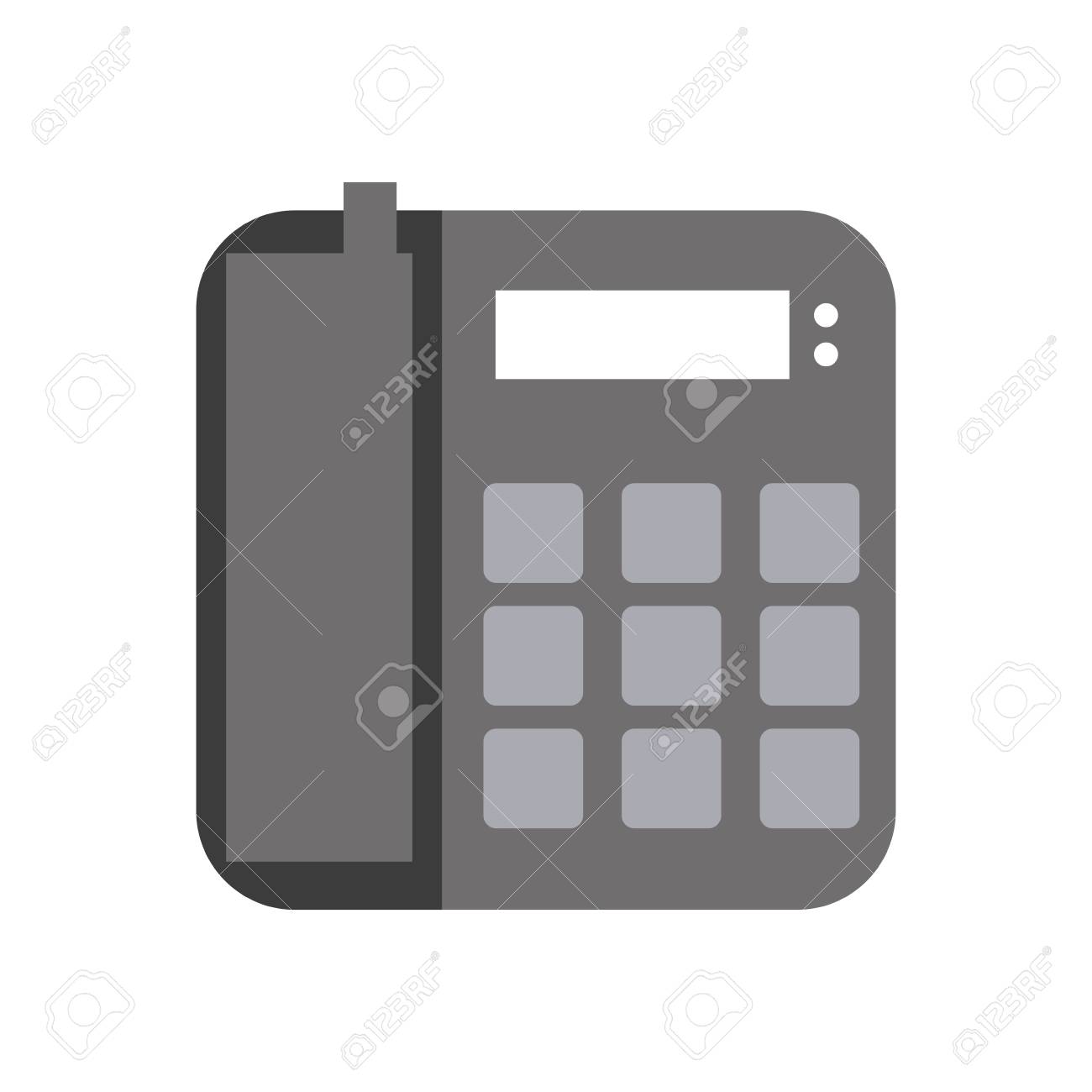 ブランクキーを備えた固定電話のアイコン画像ベクトルイラストデザインのイラスト素材 ベクタ Image