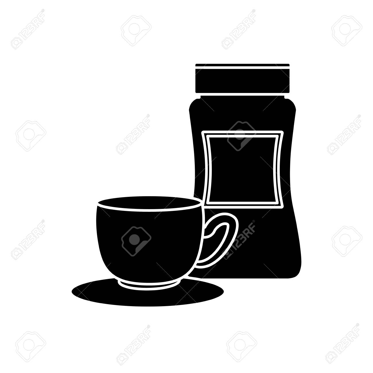 Coffee Ground Jar Icon Vector Illustration Graphic Design Stock Coffee Ground Jar Icon Vector Illustration Graphic Design Stock