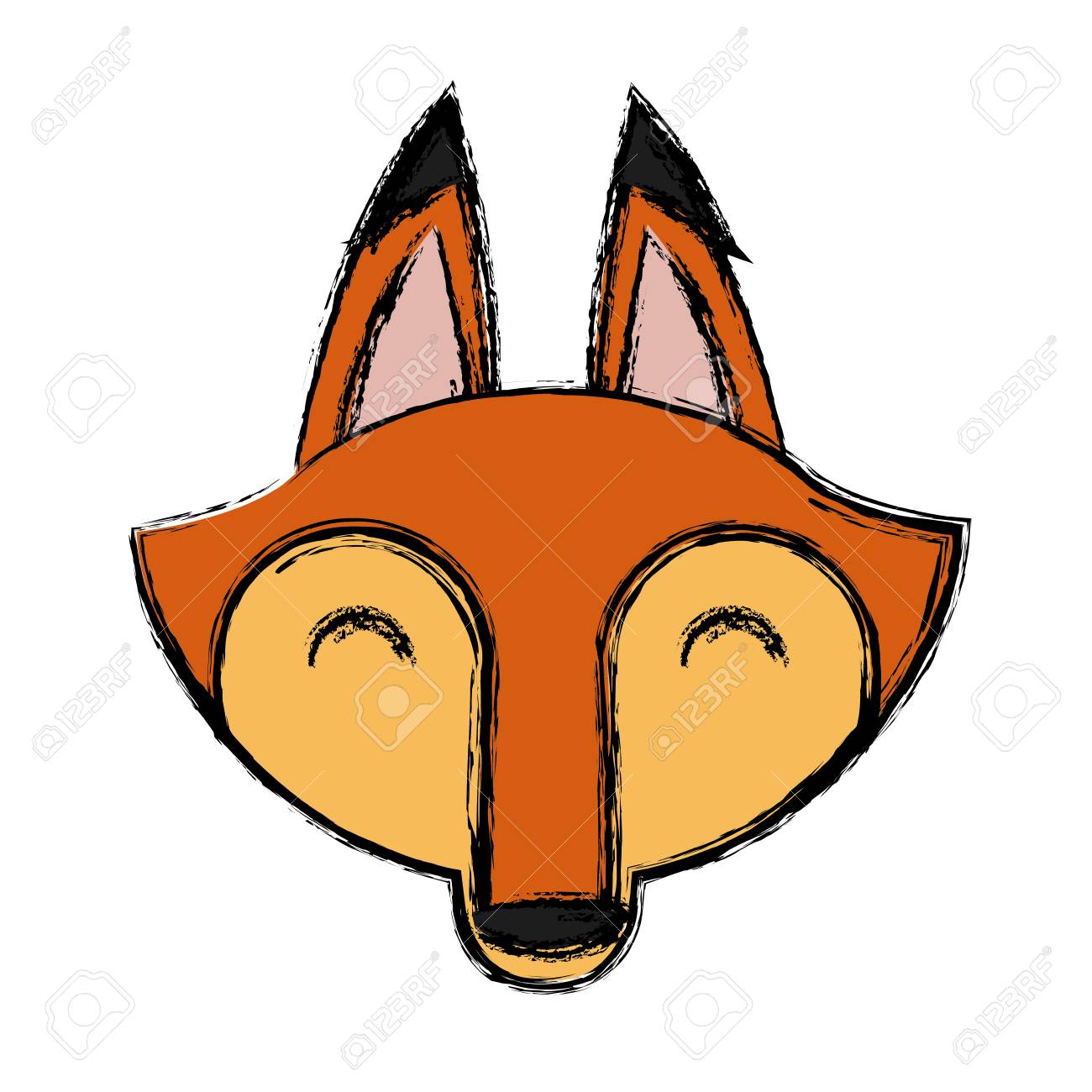 キツネ動物漫画アイコンベクトルイラストグラフィックデザインのイラスト素材 ベクタ Image