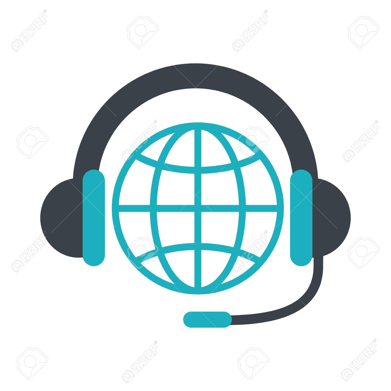 글로벌 고객 서비스 콜 센터 관련 아이콘 이미지 벡터 일러스트 디자인 로열티 무료 사진, 그림, 이미지 그리고 스톡포토그래피.  Image 85758957