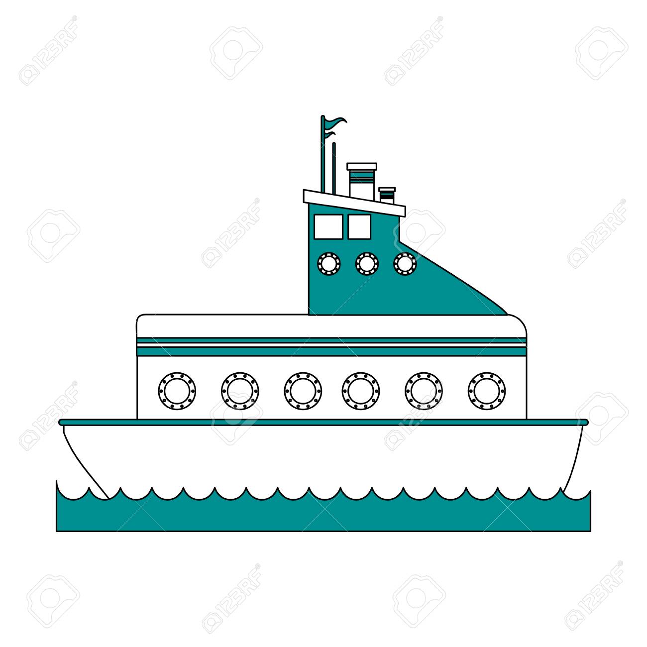 釣り船アイコン画像ベクトル イラスト デザイン のイラスト素材 ベクタ Image