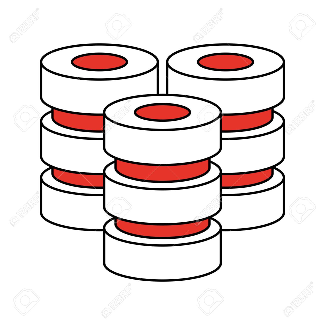 コンピュータストレージデータベースアイコンベクトルイラストグラフィックデザインのイラスト素材 ベクタ Image