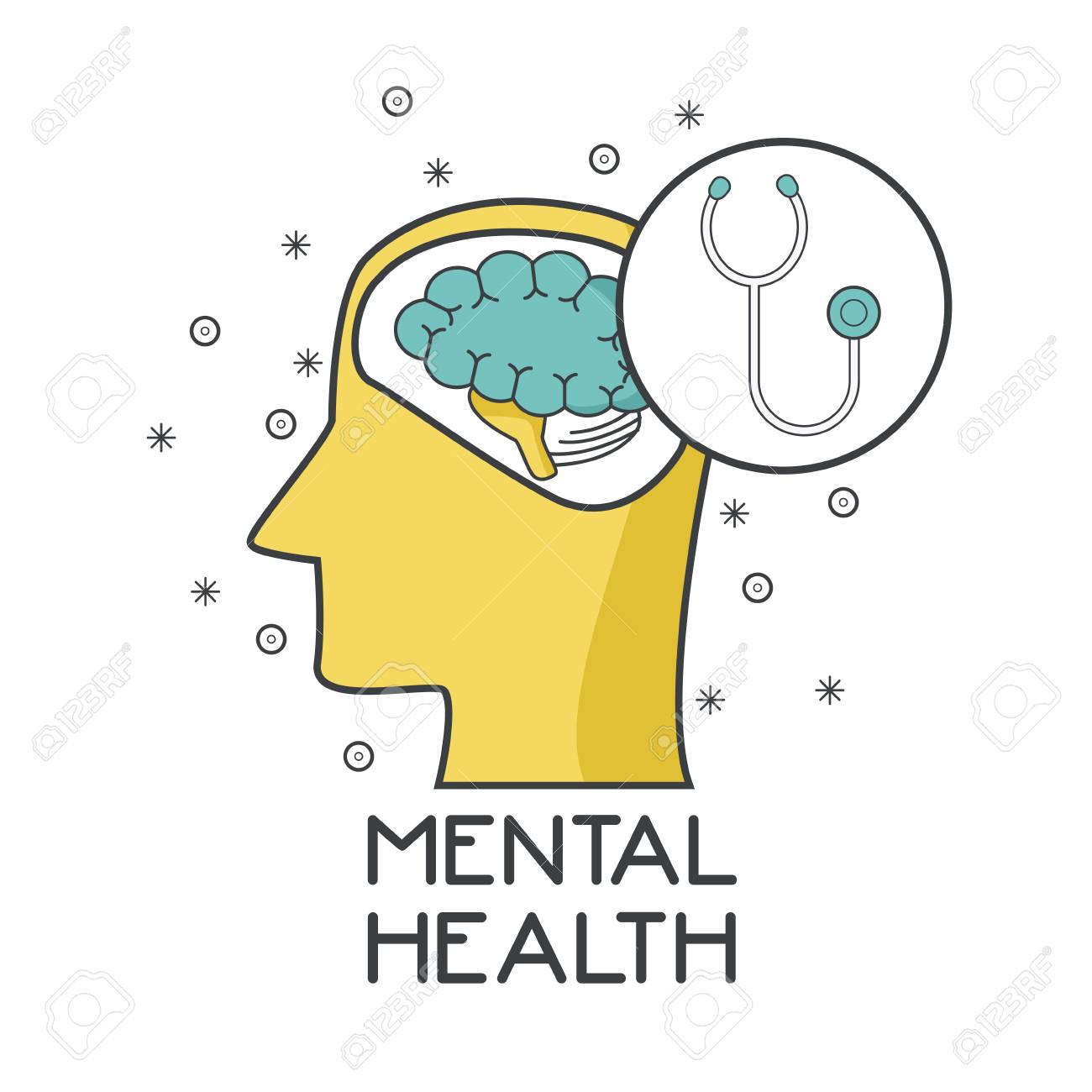 Mental Health Design Icon Vector Illustration Graphic Design Royalty Free Cliparts Vectors And Stock Illustration Image