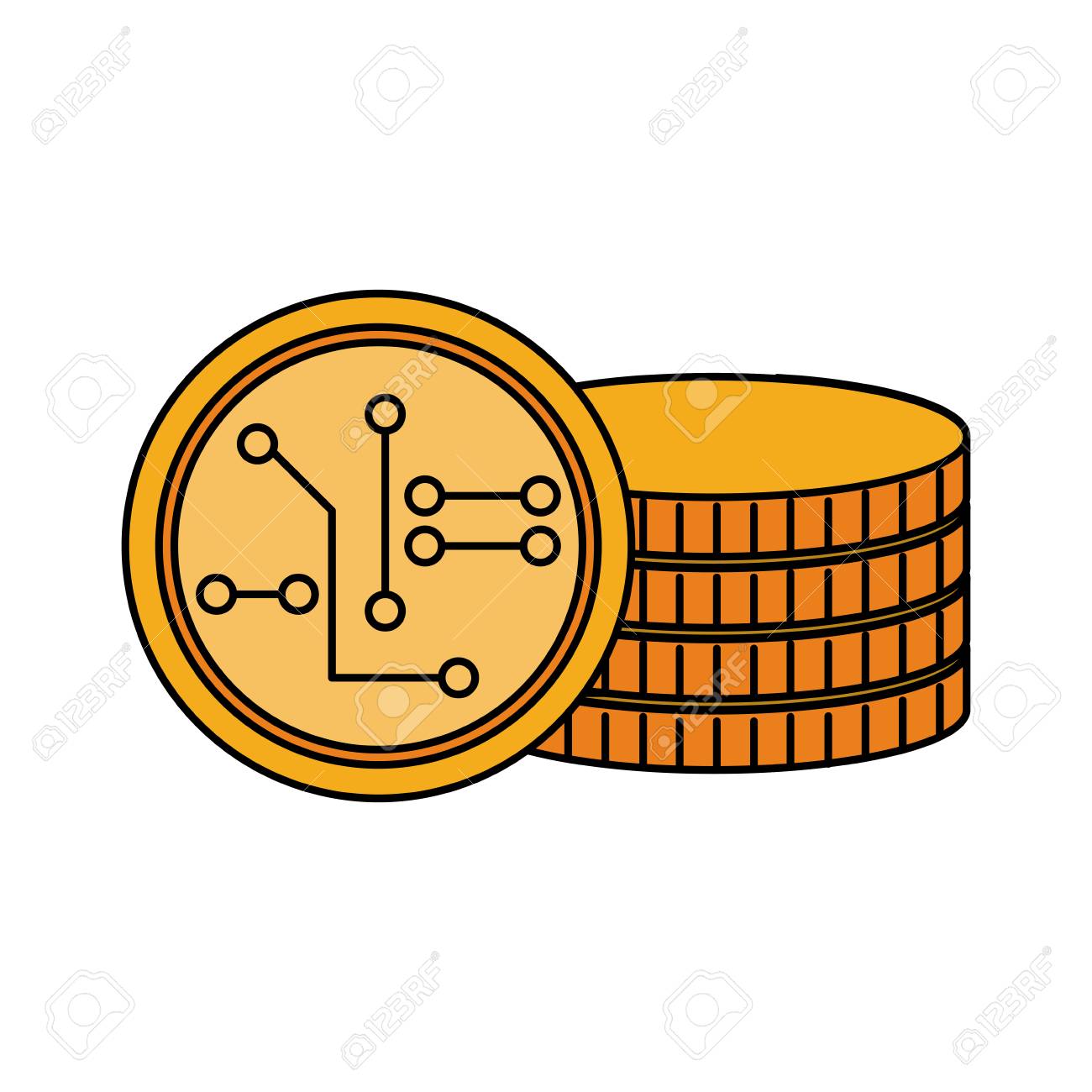 Cryptocurrency Coins Icon Image Vector Illustration Design. Royalty Free  SVG, Cliparts, Vectors, and Stock Illustration. Image 87448980.