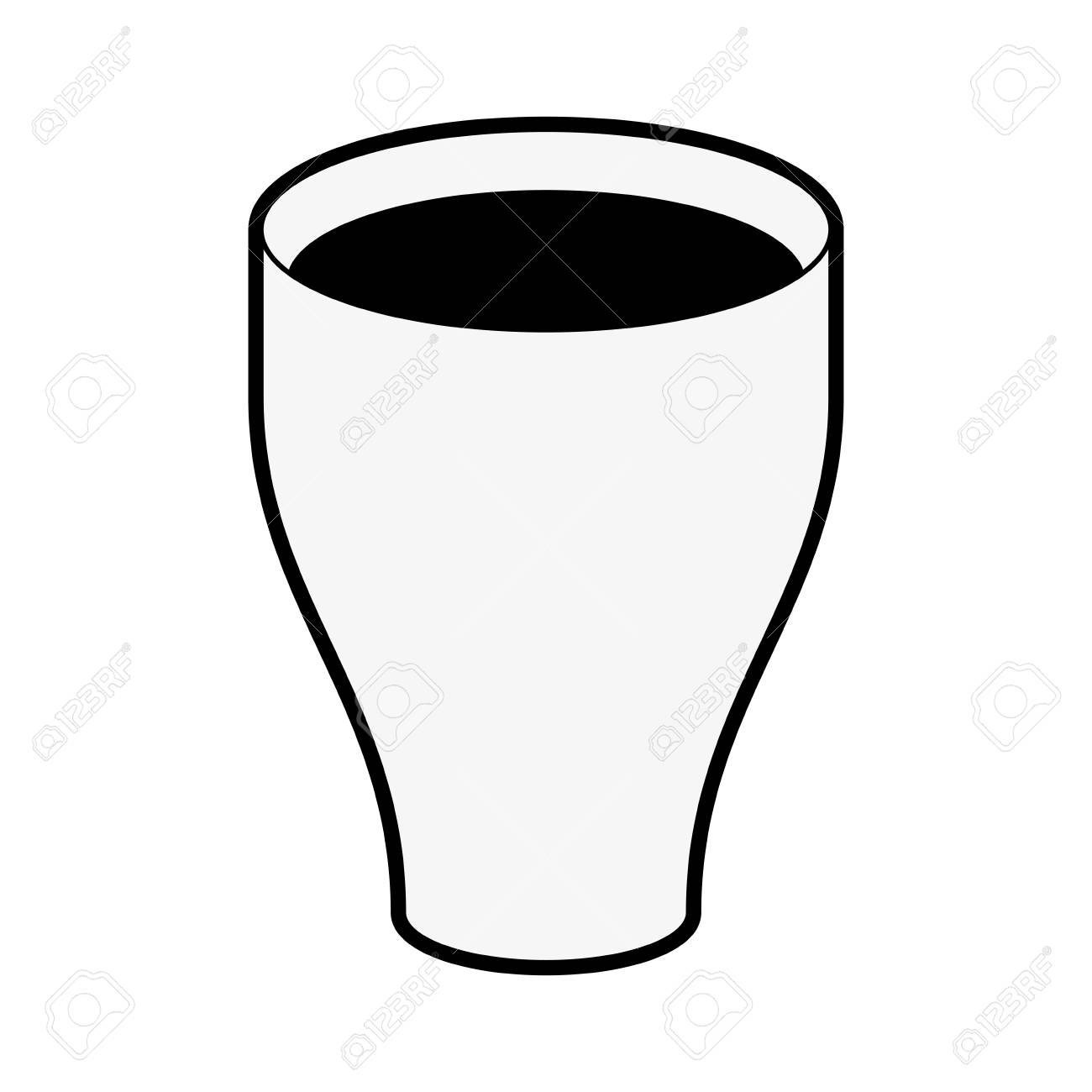 きれいなガラス カップ アイコン画像ベクトル イラスト デザインのコーヒー飲料のイラスト素材 ベクタ Image
