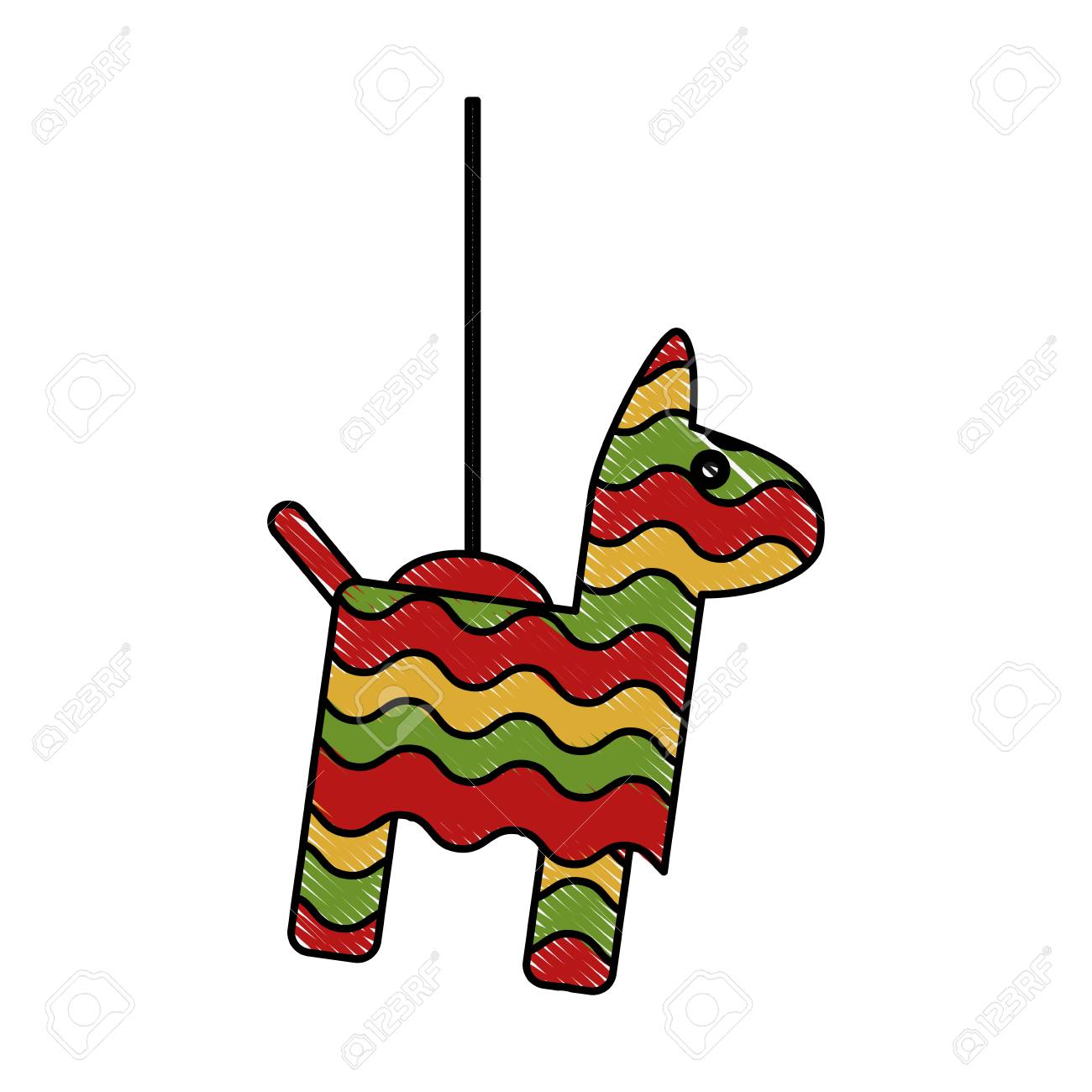 donkey pinata isolated icon
