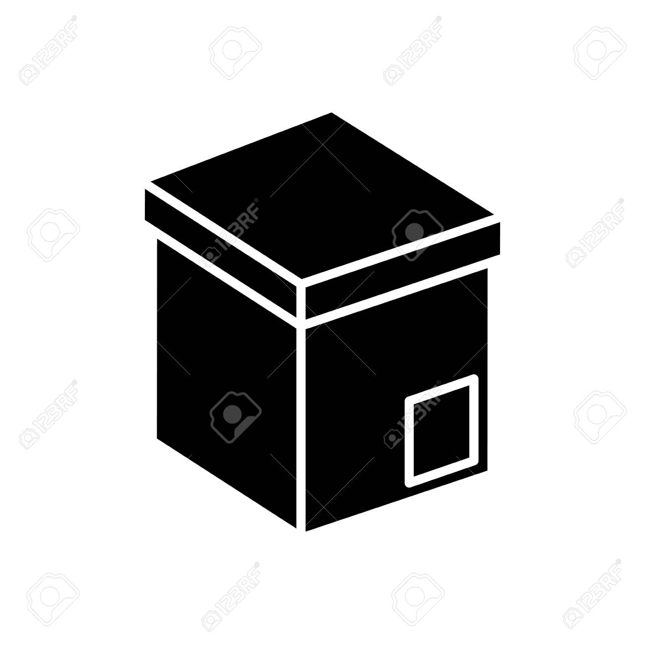 配達段ボール箱アイコンベクトルイラストグラフィックデザインのイラスト素材 ベクタ Image