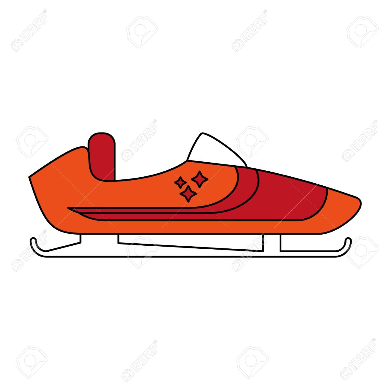 ボブスレーのアイコン ベクトル イラスト グラフィック デザインのイラスト素材 ベクタ Image