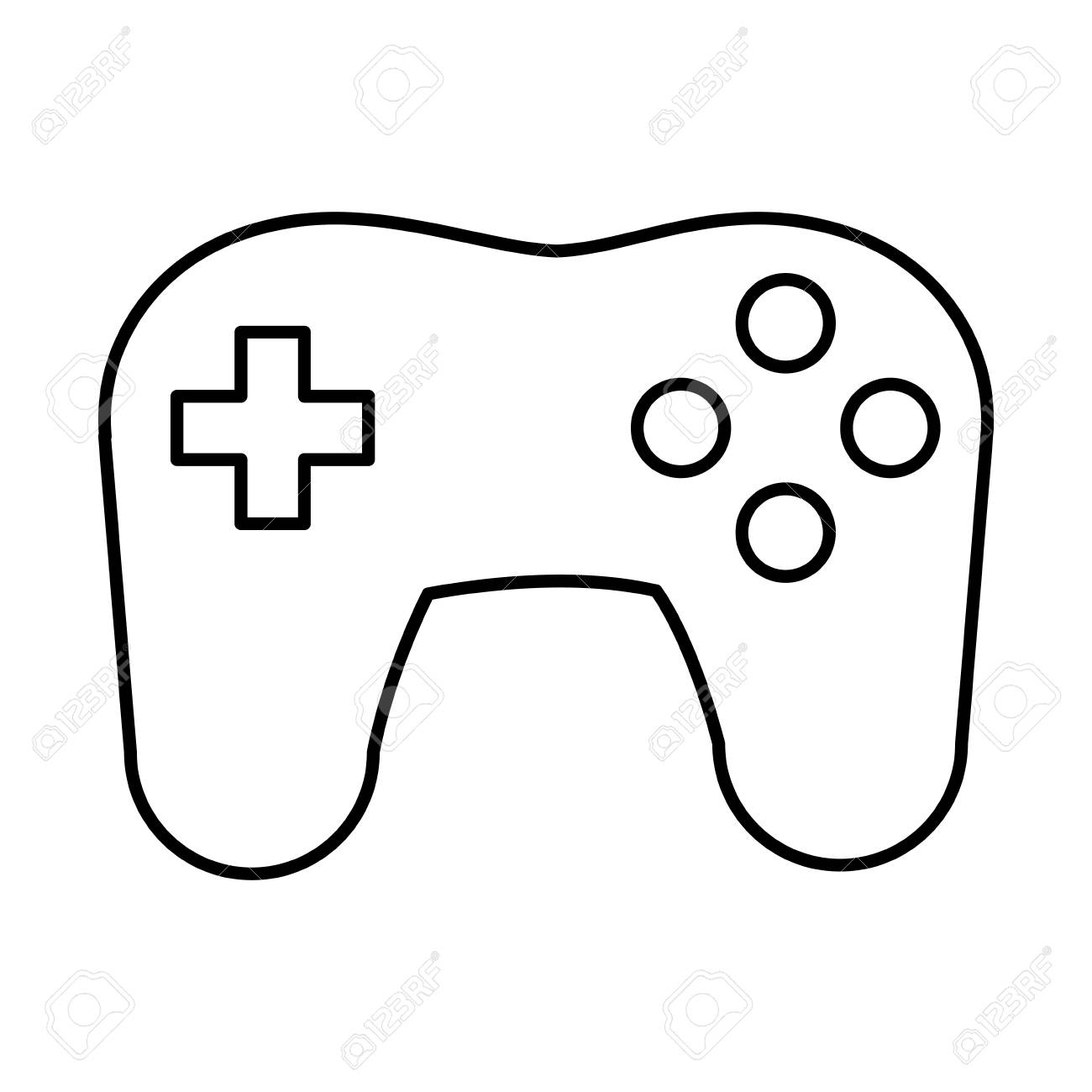 コンソール ゲームパッド シンボル アイコン ベクトル イラスト グラフィック デザインのイラスト素材 ベクタ Image 0130