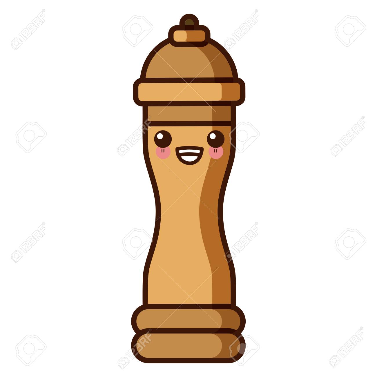 木製ペッパー ポットかわいい漫画イラスト のイラスト素材 ベクタ Image 4361