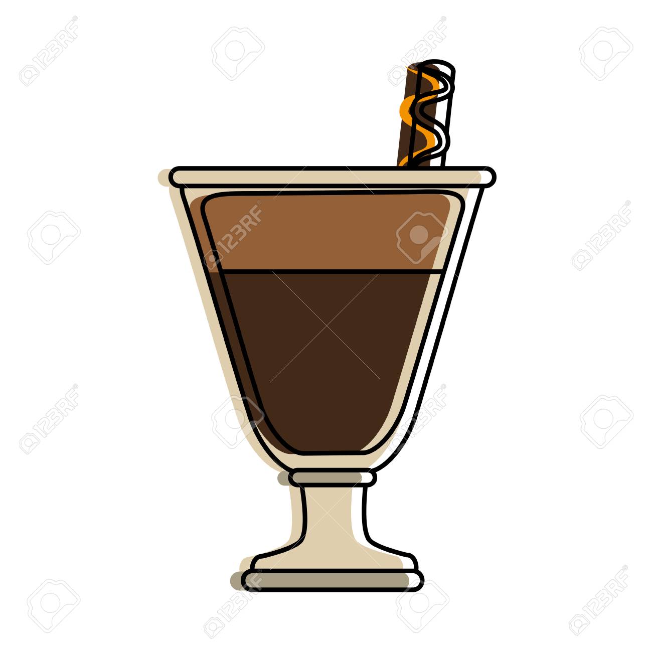 泡アイコン画像ベクトル イラスト デザインとガラスのコップにコーヒー飲料のイラスト素材 ベクタ Image 8524