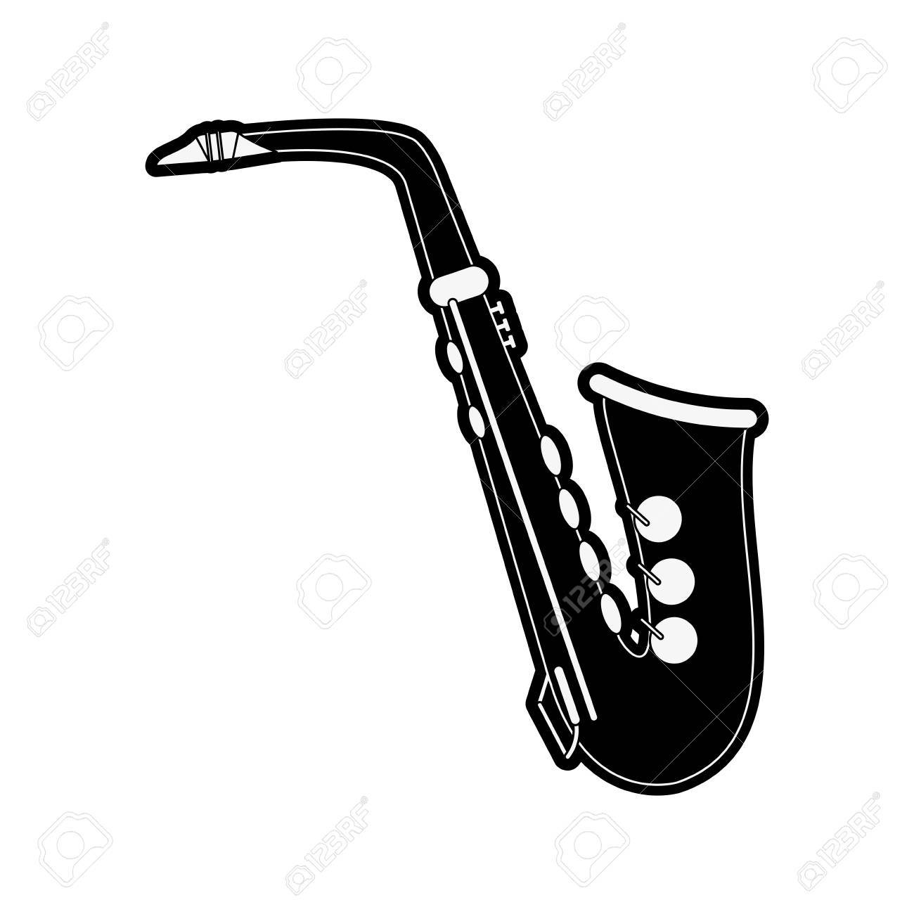 サックス楽器アイコン画像ベクトル イラスト デザインのイラスト素材 ベクタ Image 7601