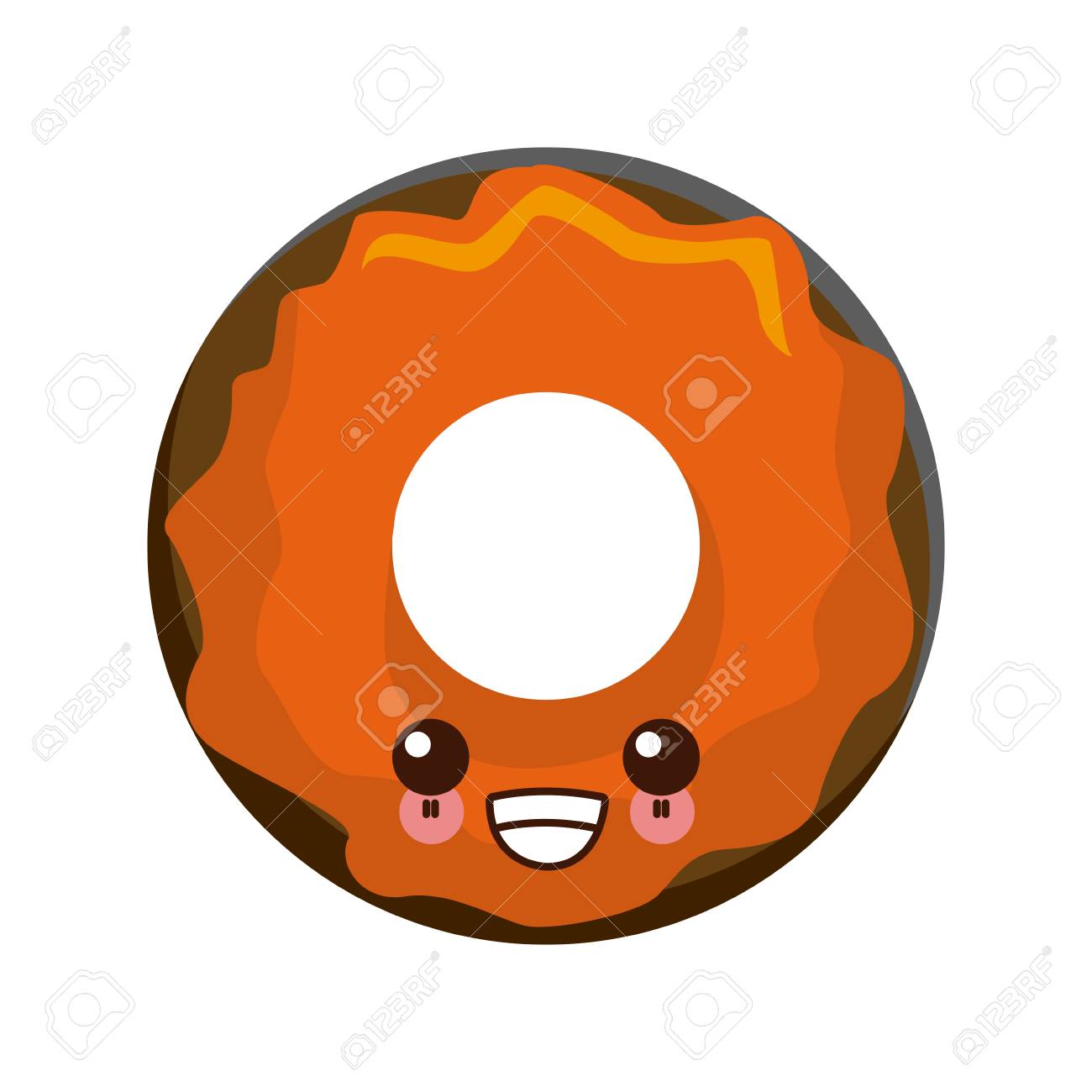 Delicious Donut Dessert Cute Cartoon Vector Illustration