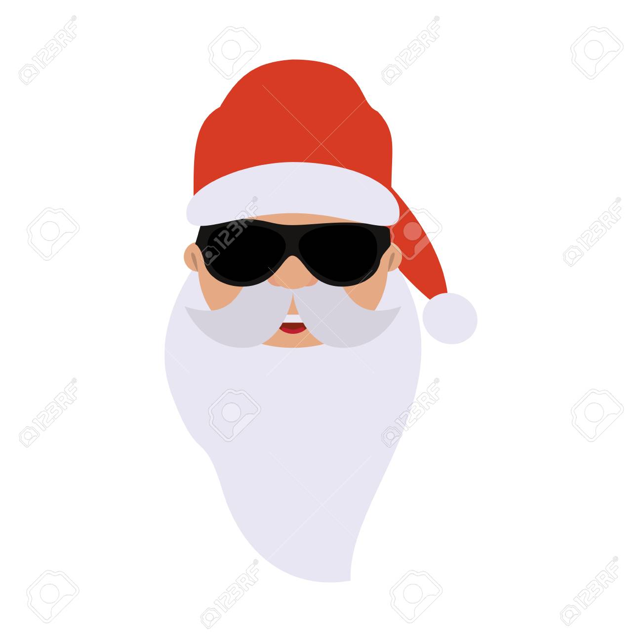 santa wearing sunglasses