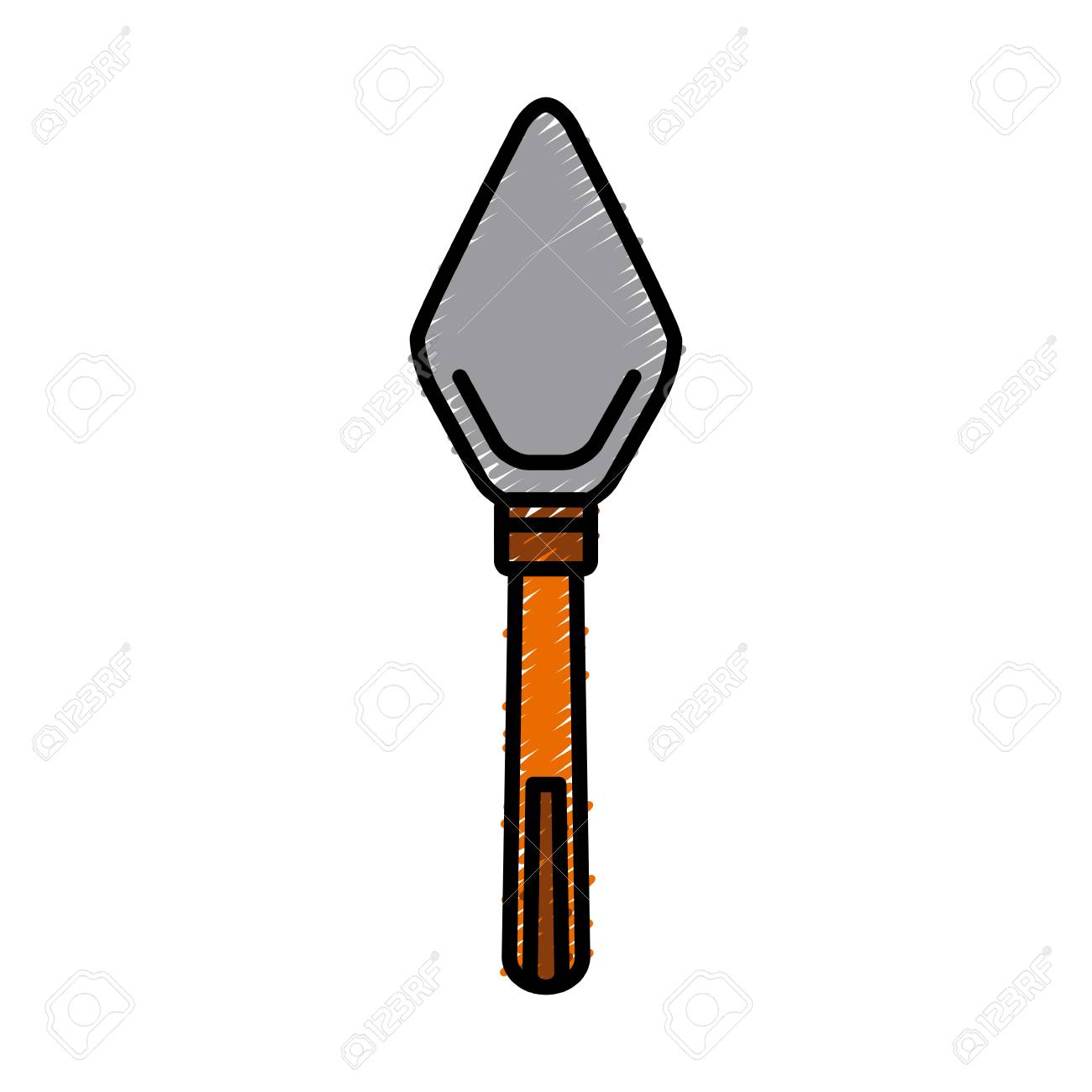 ヘラ建設ツールのアイコン ベクトル イラスト グラフィック デザインのイラスト素材 ベクタ Image