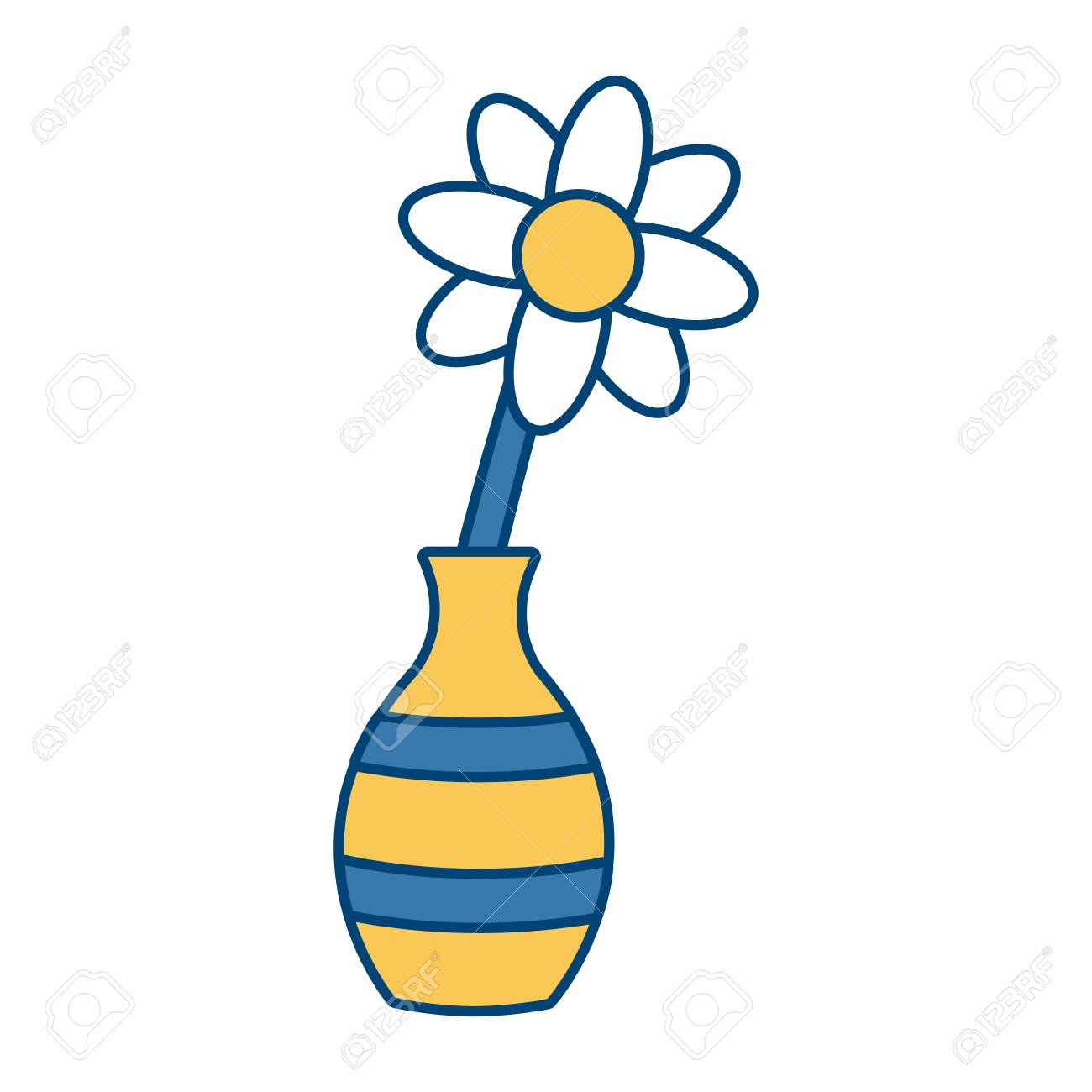 花瓶の花アイコンベクトルイラストグラフィックデザインのイラスト素材 ベクタ Image