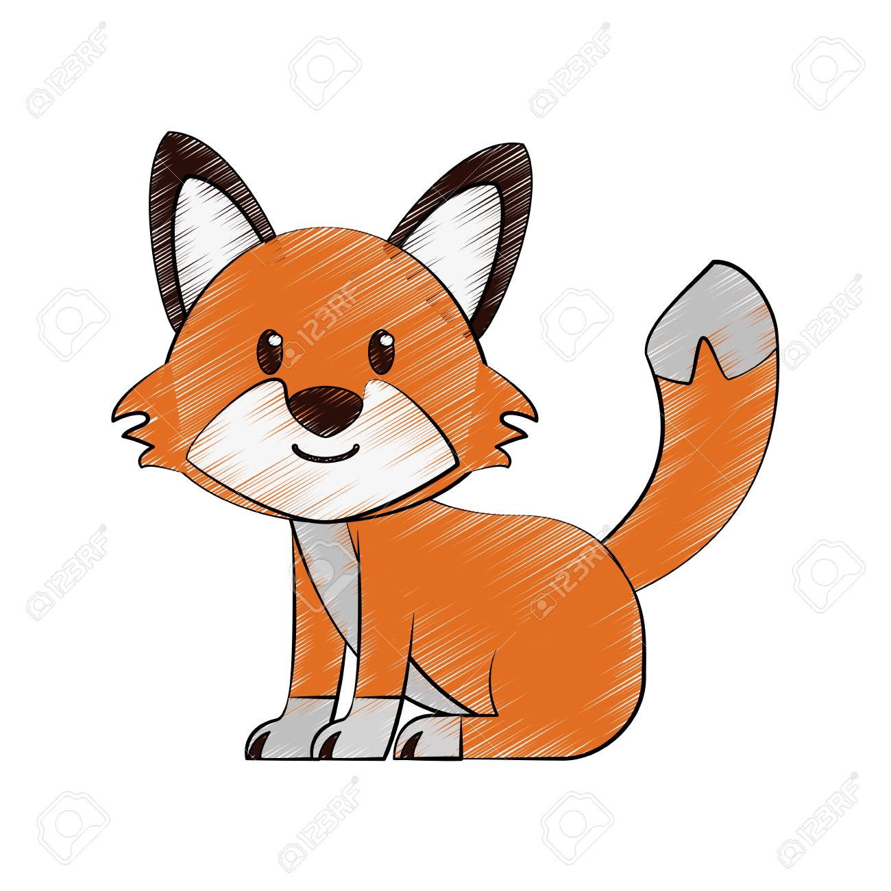かわいいキツネ漫画アイコン ベクトル イラスト グラフィック デザインのイラスト素材 ベクタ Image 5540