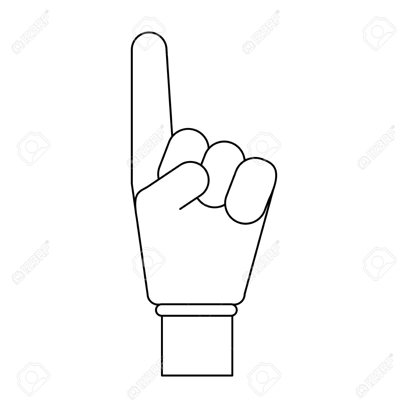 ナンバーワン指泡アイコン ベクトル イラスト グラフィック デザインの