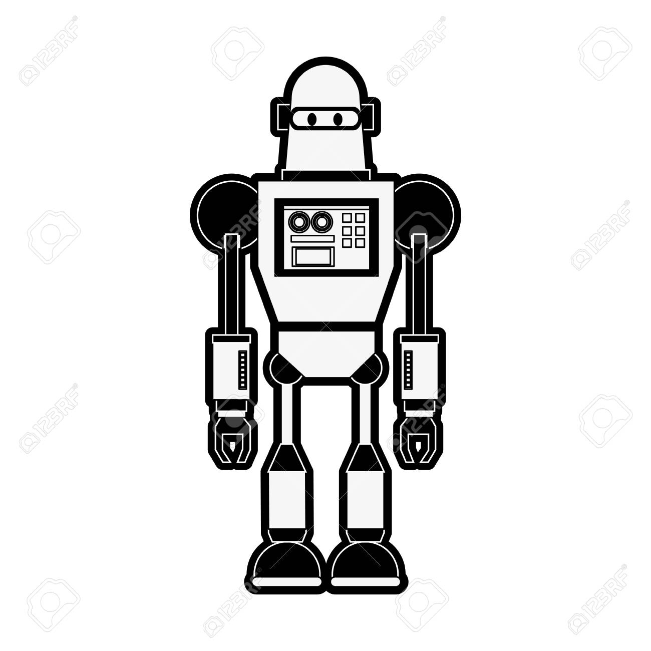 かわいいロボット漫画のアイコン ベクトル イラスト グラフィック デザインのイラスト素材 ベクタ Image かわいいロボット漫画のアイコン ベクトル イラスト グラフィック デザインのイラスト素材 ベクタ Image