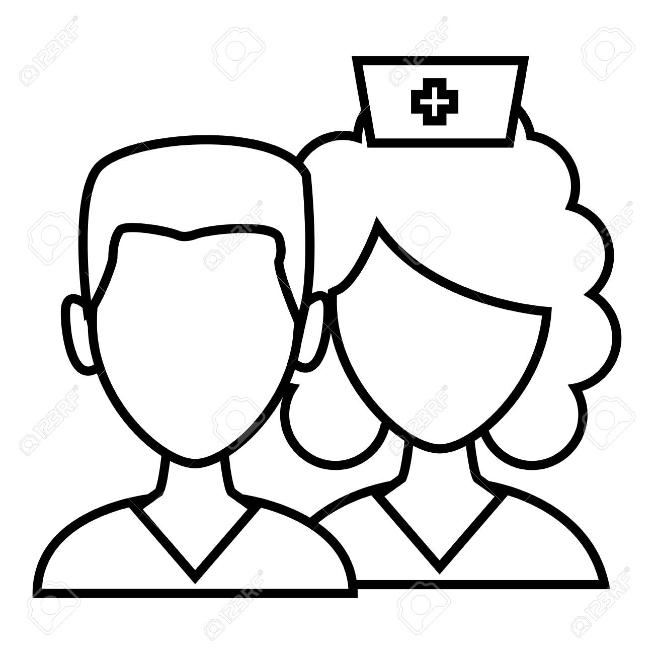 医療チームワーク アバター アイコン ベクトル イラスト グラフィック デザイン のイラスト素材 ベクタ Image