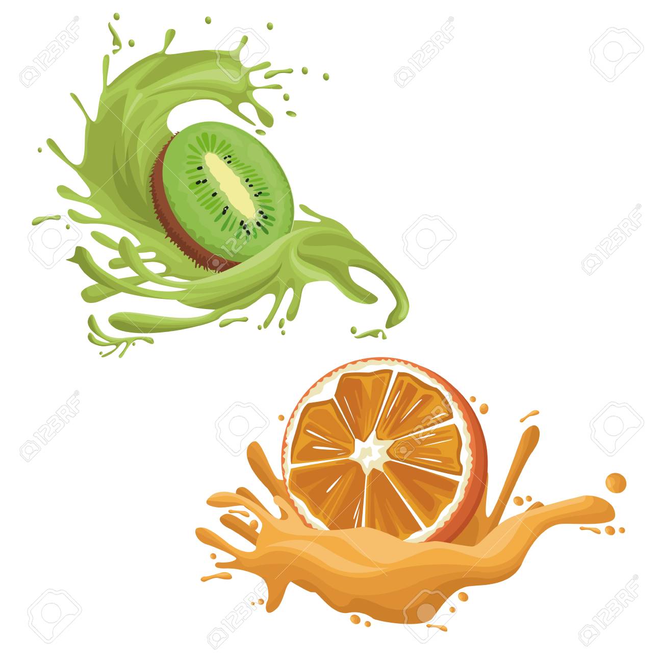 kiwi and orange fruit splash icon vector illustration graphic royalty free cliparts vectors and stock illustration image 90673163 kiwi and orange fruit splash icon vector illustration graphic
