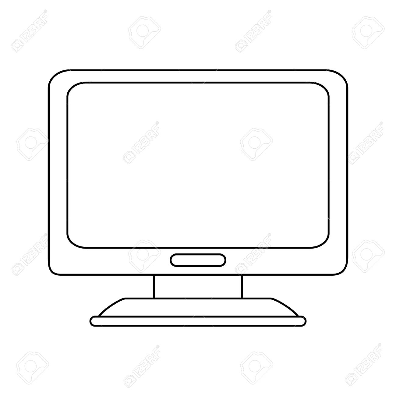 Computer Screen Monitor Icon Vector Illustration Graphic Design Royalty Free Cliparts Vectors And Stock Illustration Image