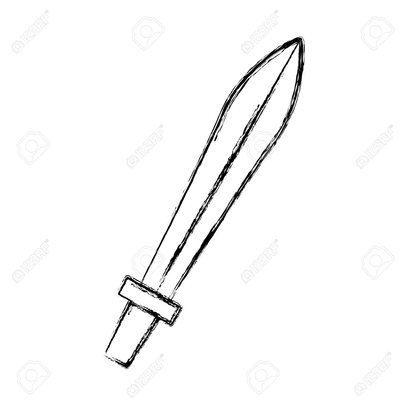 剣骨アンティーク武器アイコンベクトルイラストグラフィックデザインのイラスト素材 ベクタ Image